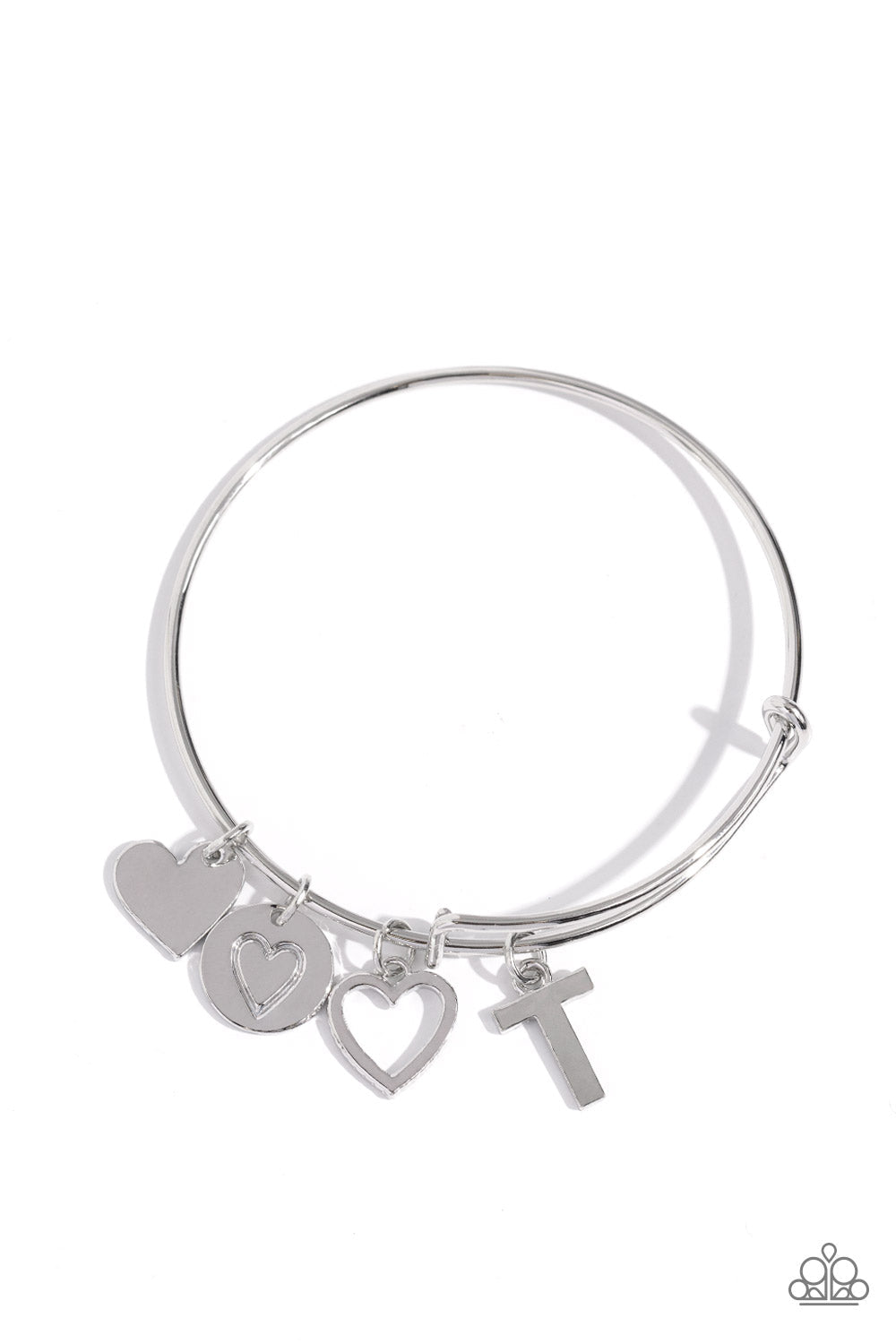 Making It INITIAL - Silver - T Bracelet | Paparazzi Accessories