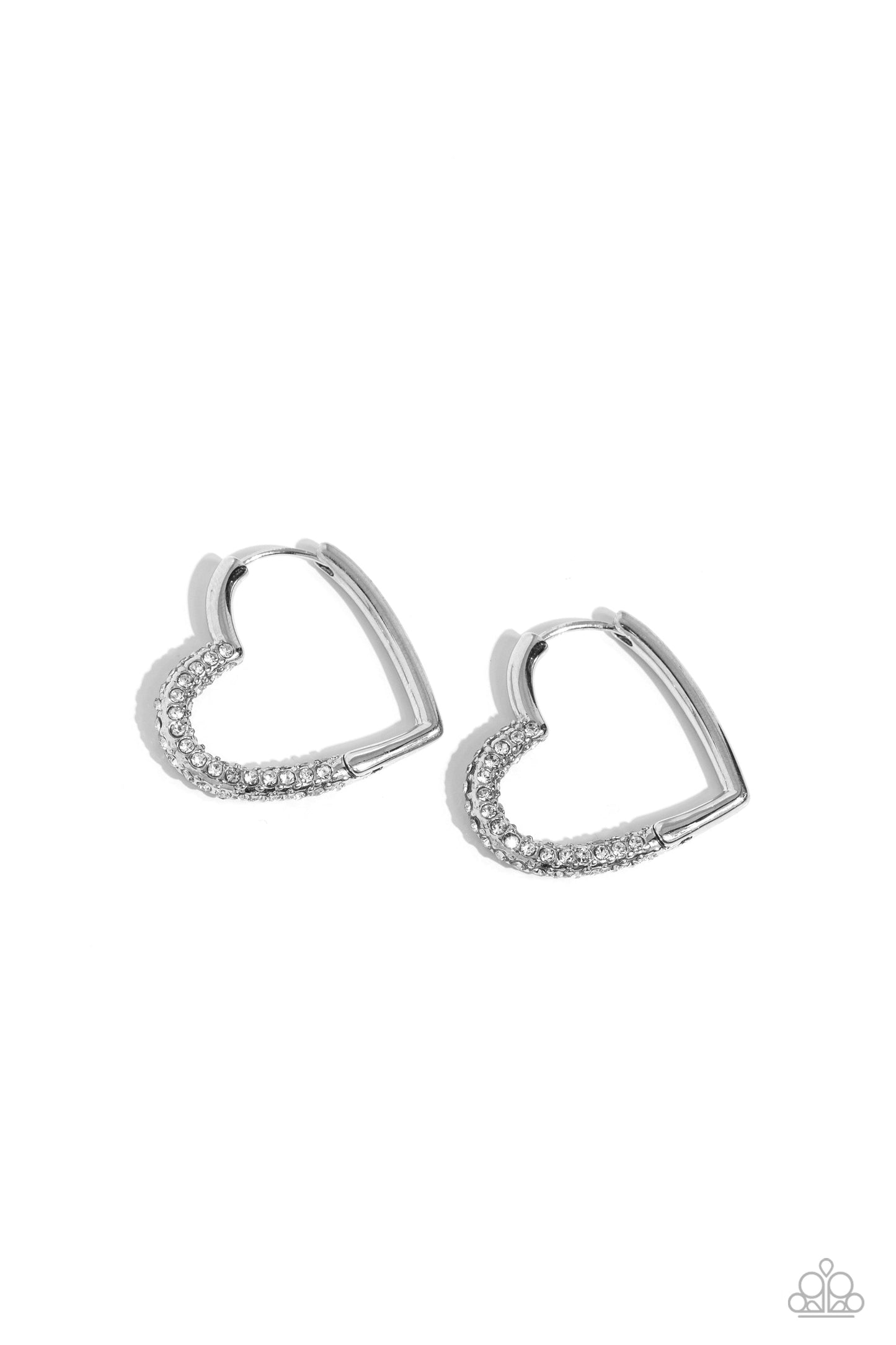 Be Mine, Valentine? - White Earrings | Paparazzi Accessories