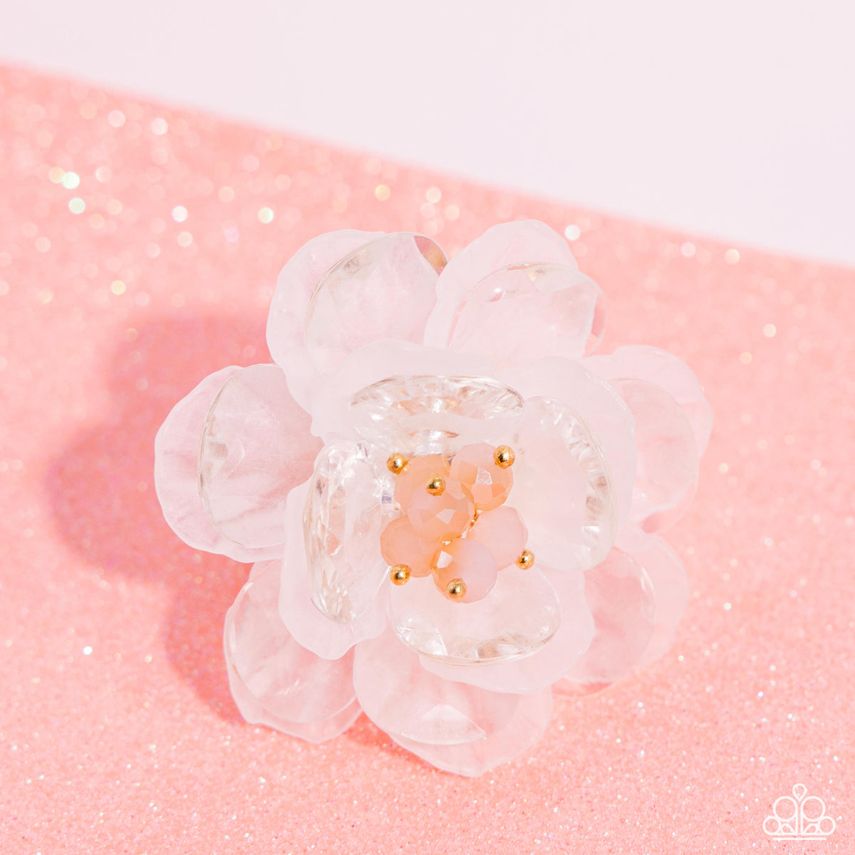 Petal Privilege - White Ring - Life of the Party July 2024 | Paparazzi Accessories