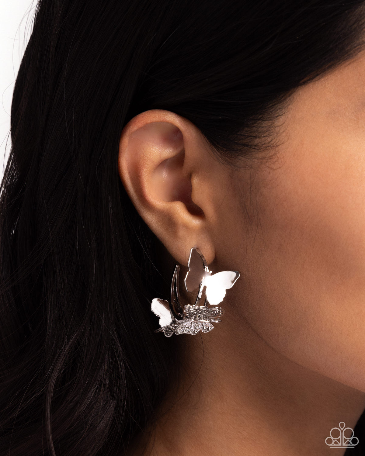 No WINGS Attached - Silver Earrings | Paparazzi Accessories