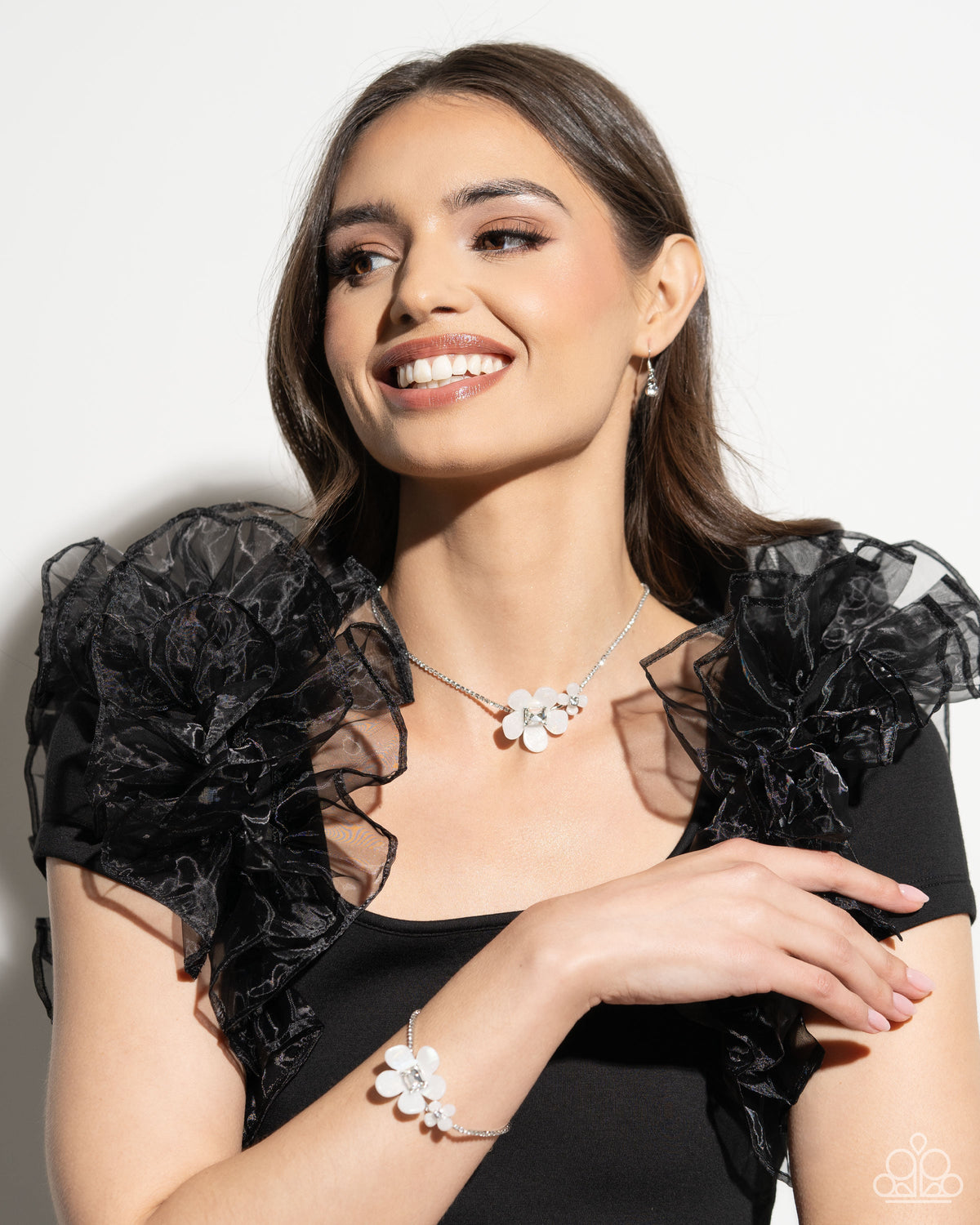 Dainty Deduction - White Necklace | Paparazzi Accessories