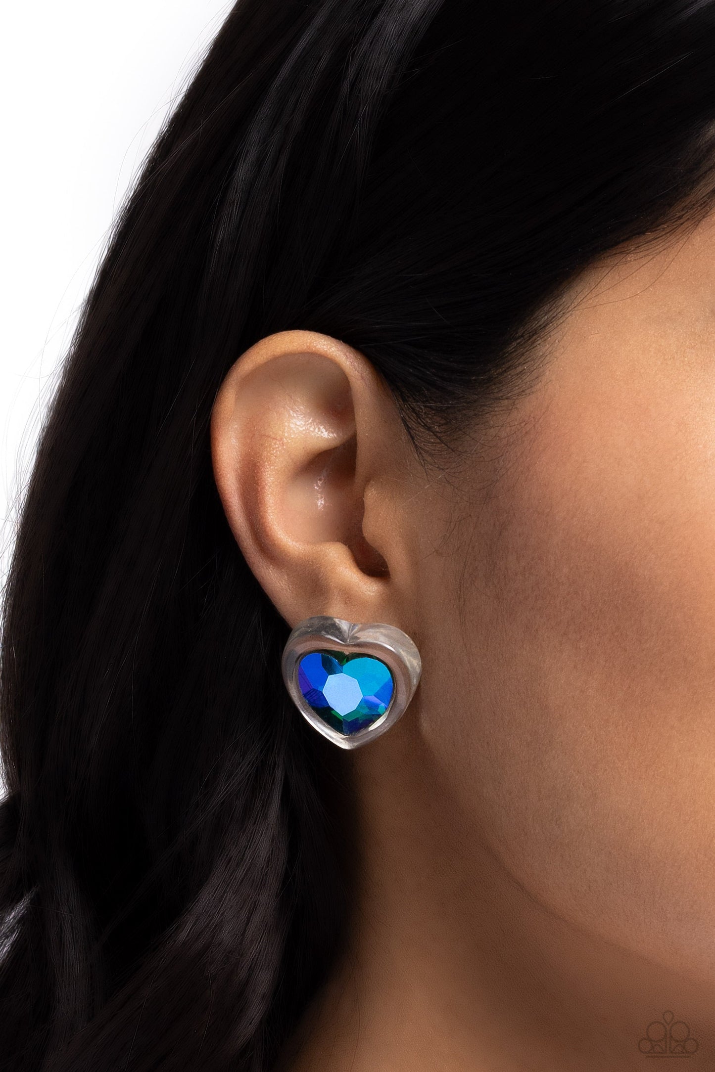 Heart-Pounding Haute - Green Earrings - White | Paparazzi Accessories