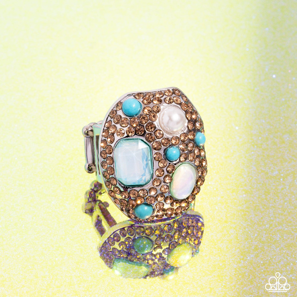 Active Artistry - Blue Ring Life of the Party | Paparazzi Accessories