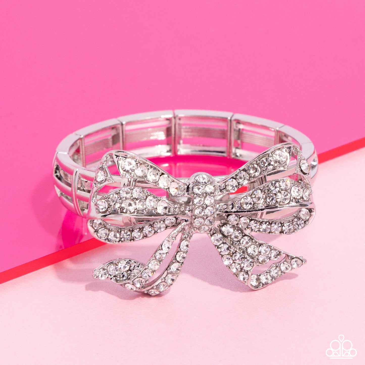 Its All A-BOW-t Me - White Bracelet Life of the Party | Paparazzi Accessories