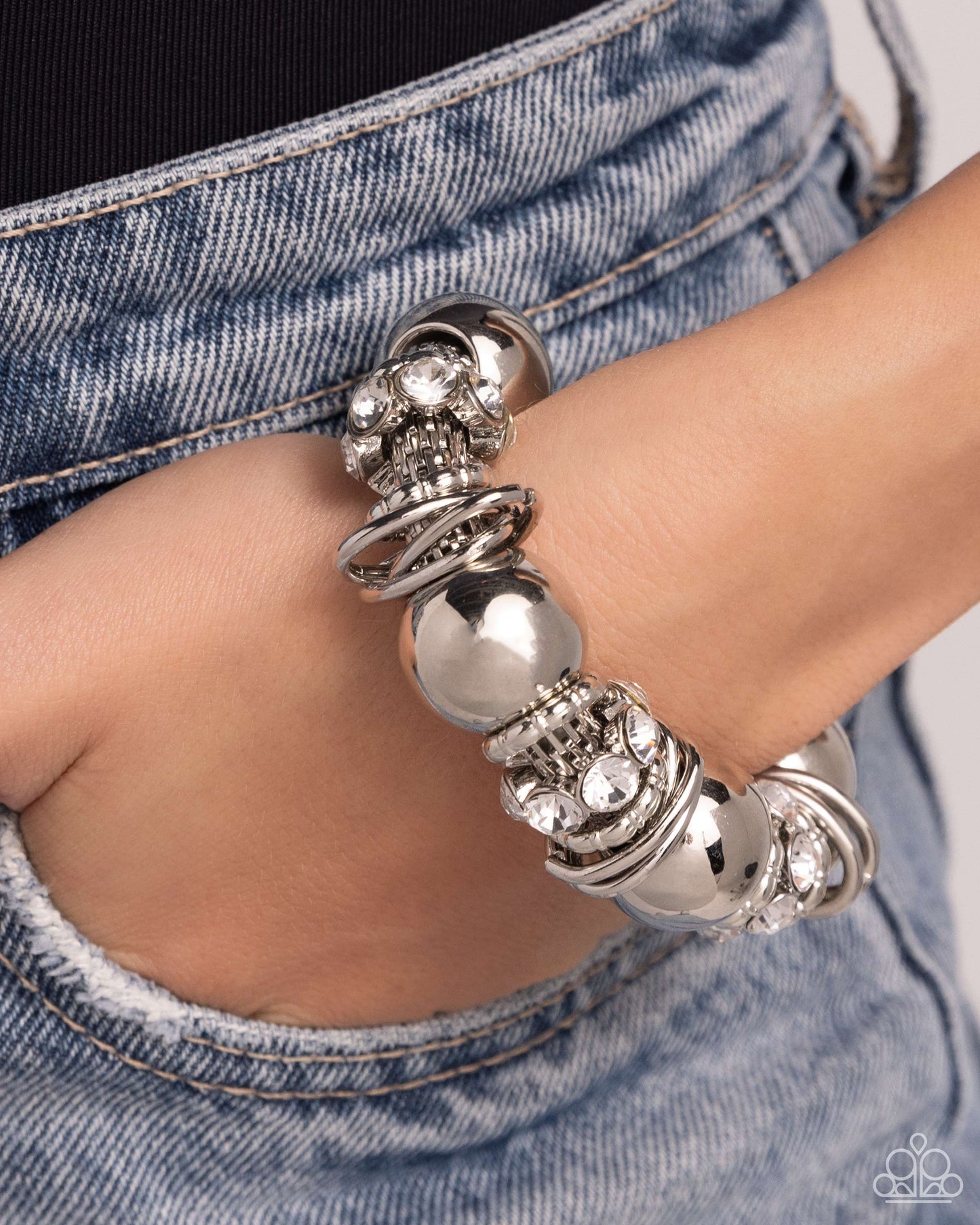 Coiled Confidence - White Bracelet | Paparazzi Accessories