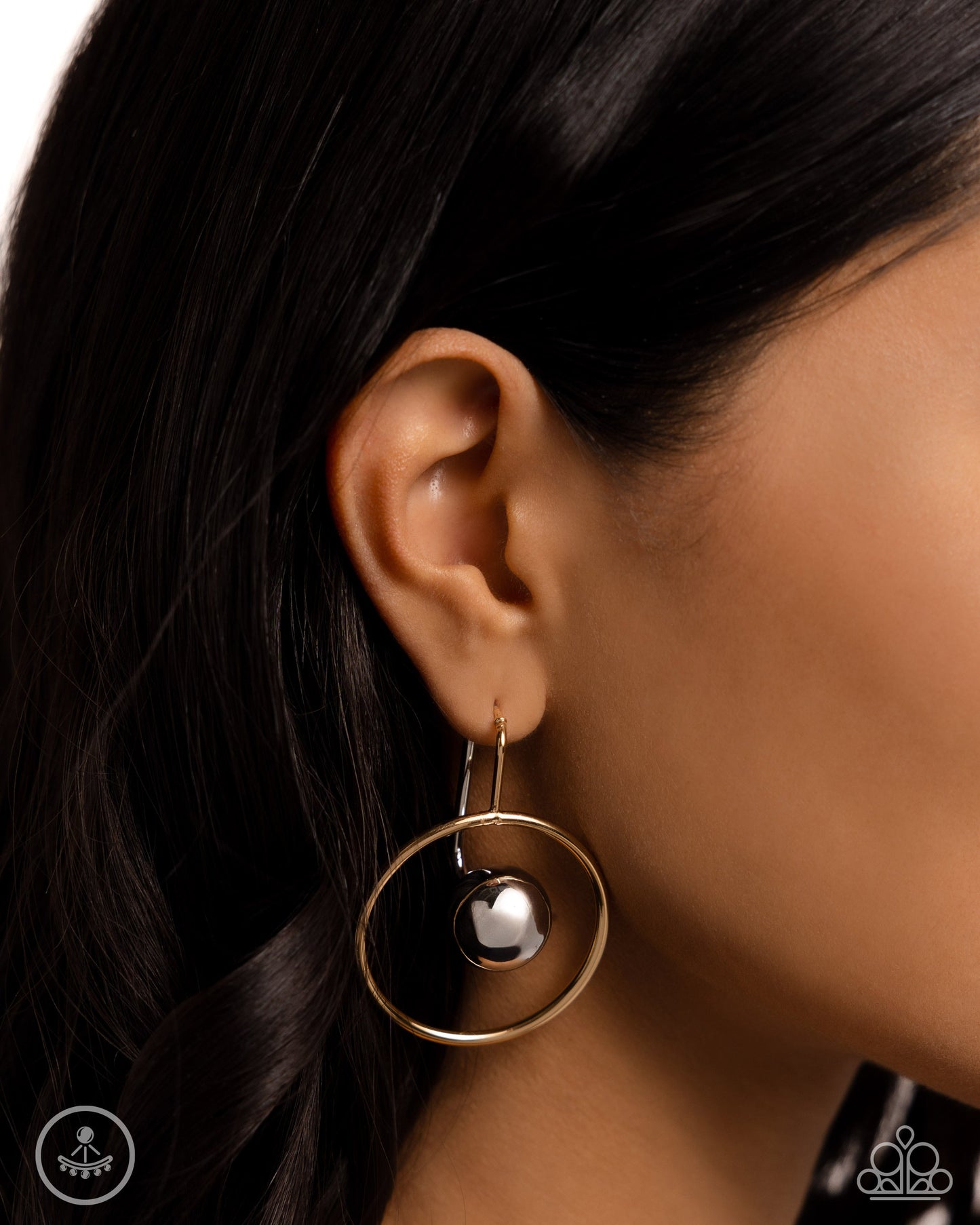 Boldly Balanced - Multi Earrings - Gold | Paparazzi Accessories