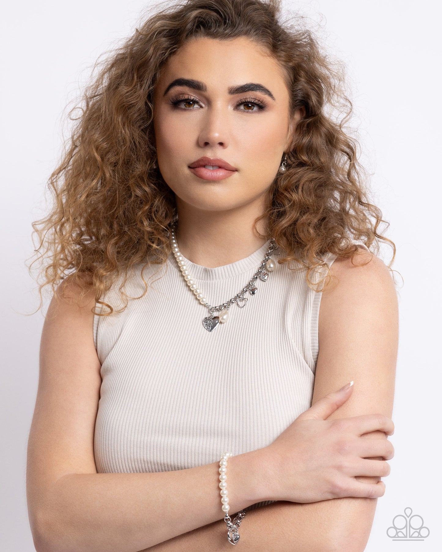 Charming Candidate - White Bracelet | Paparazzi Accessories