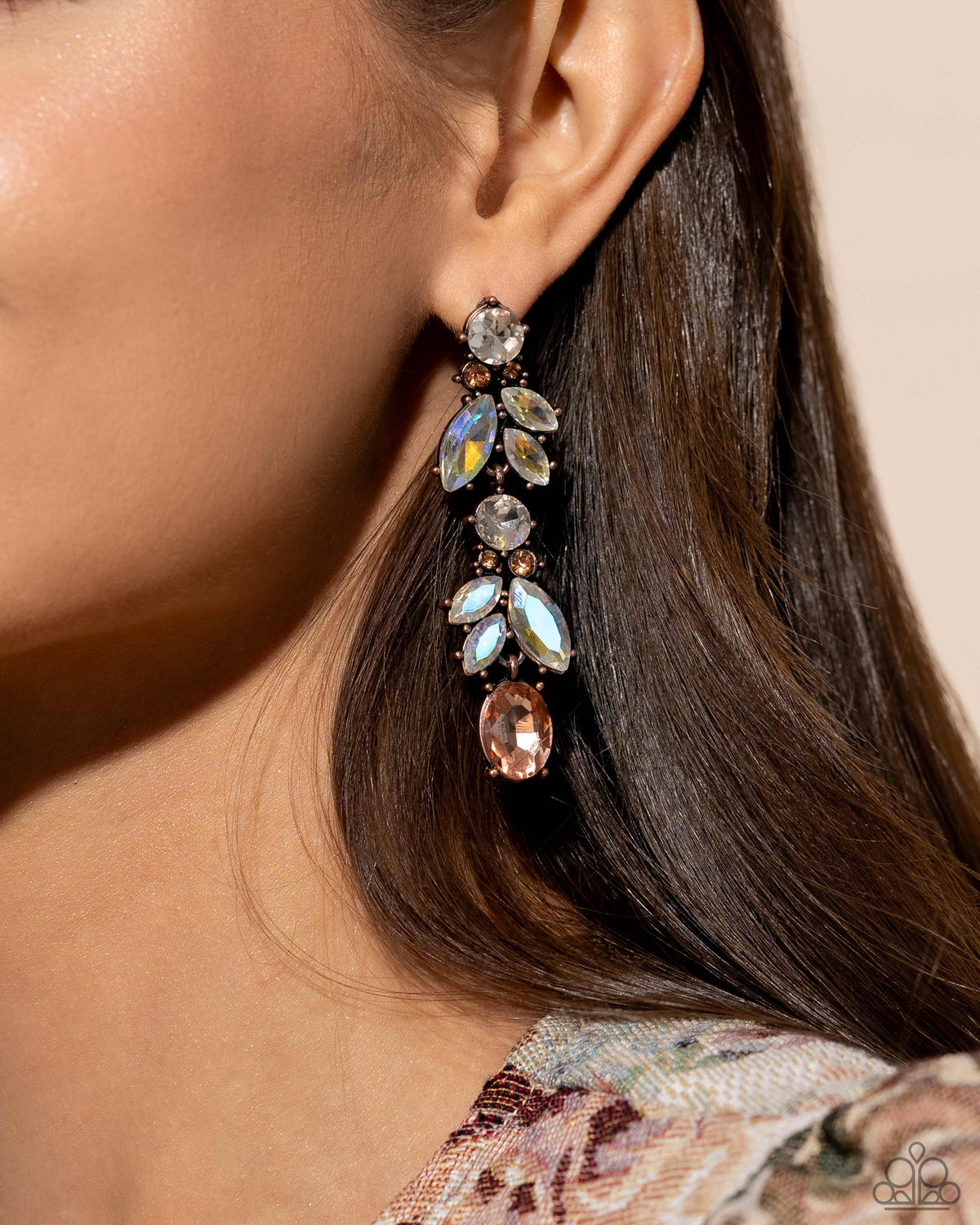 Dancing Debut - Copper Earring Earrings | Paparazzi Accessories