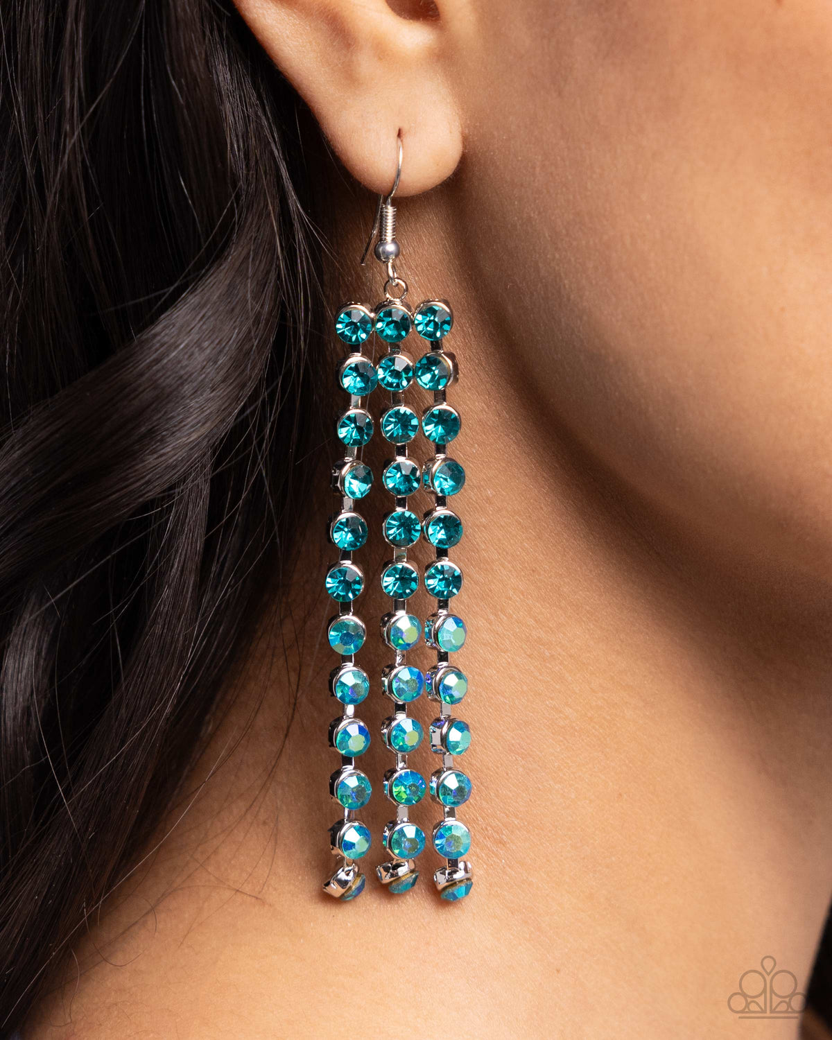 Ombré Occupation - Blue Earring Earrings | Paparazzi Accessories