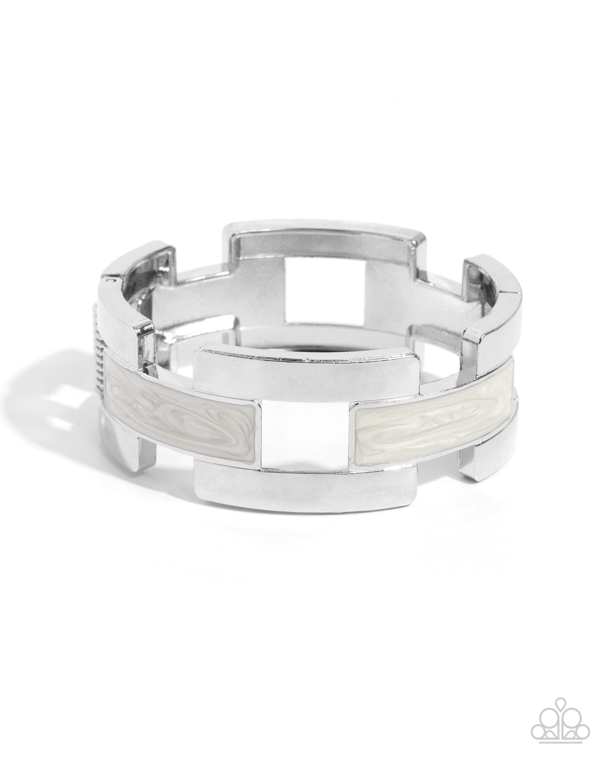 Modern Merger - White Bracelet | Paparazzi Accessories