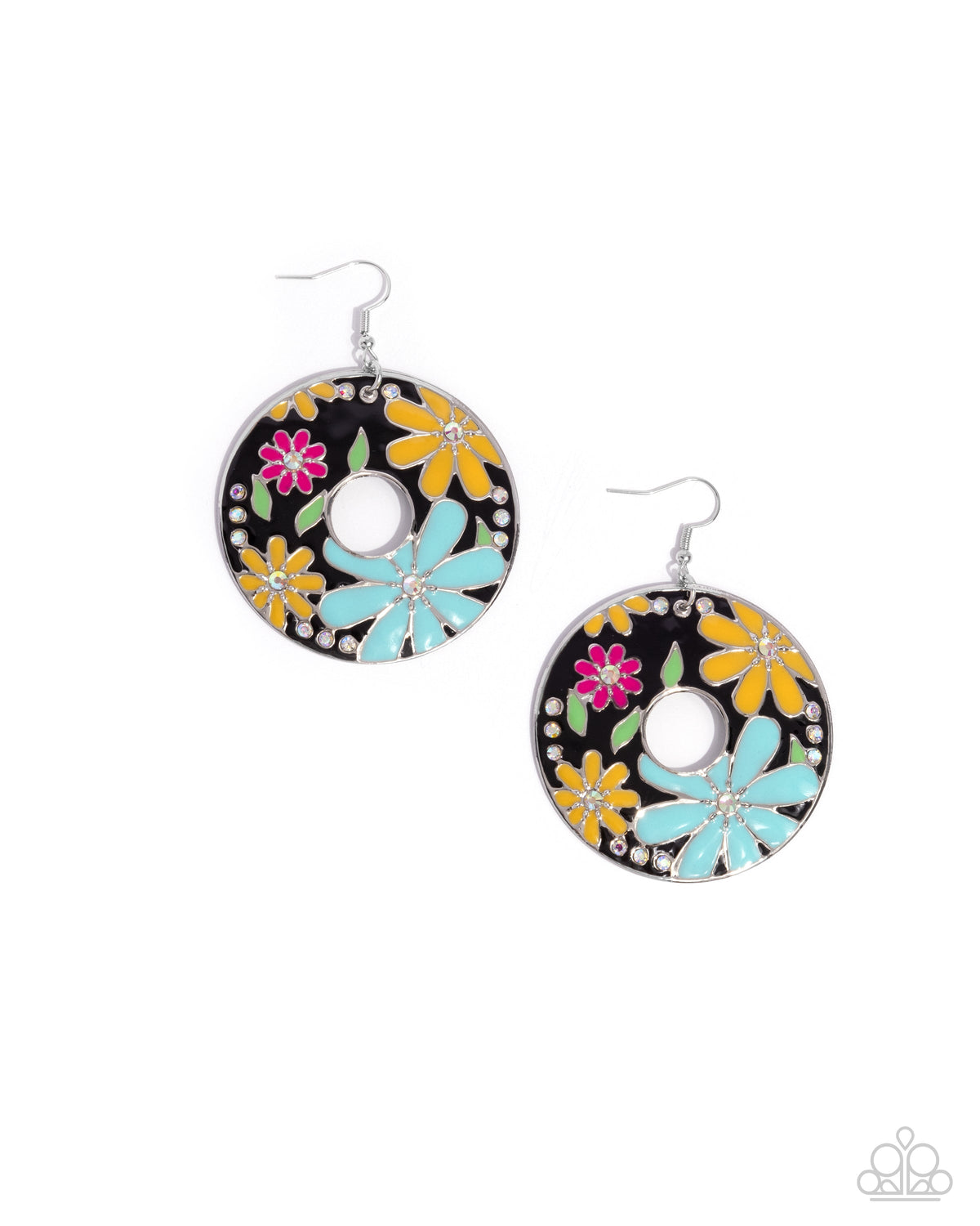 Embroidered Elegance - Black Earrings | Paparazzi Accessories