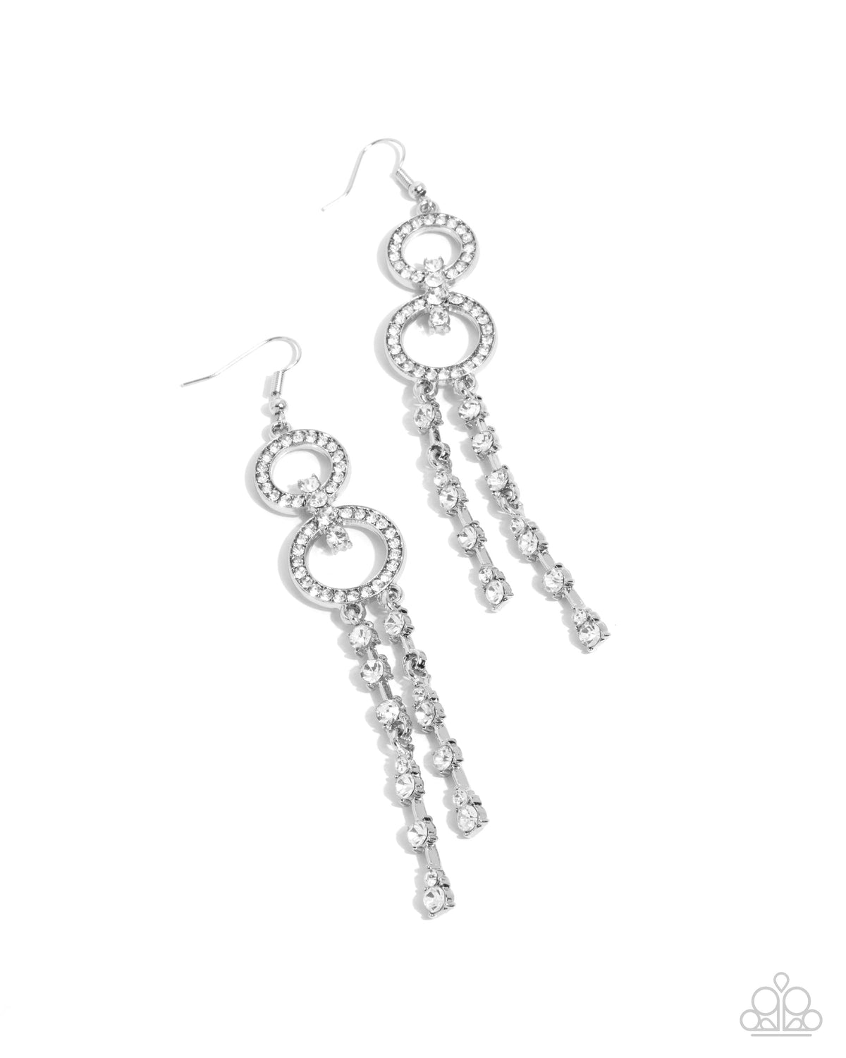 Chic Crowd - White Earrings | Paparazzi Accessories