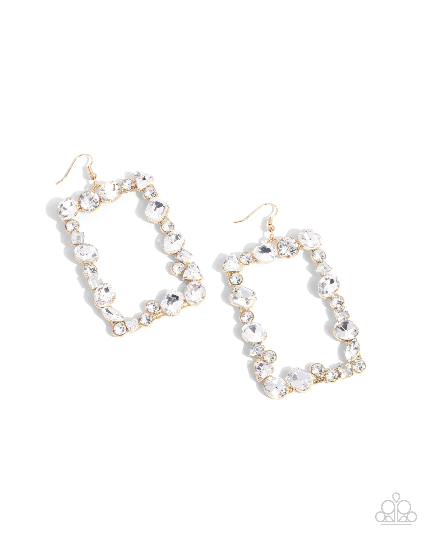 Wishful Wardrobe - Gold Earrings - White | Paparazzi Accessories