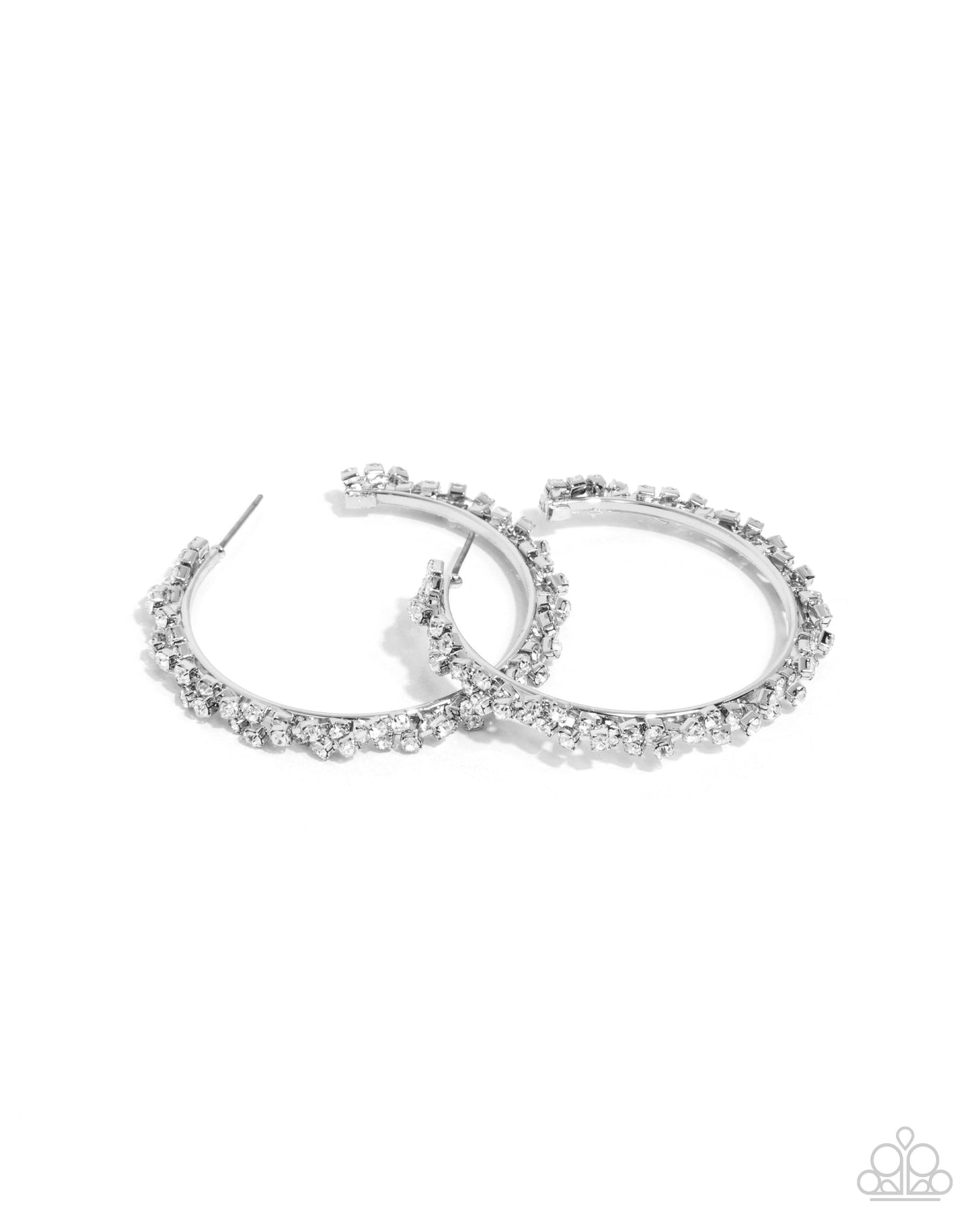 Divine Decoding - White Earring Earrings | Paparazzi Accessories