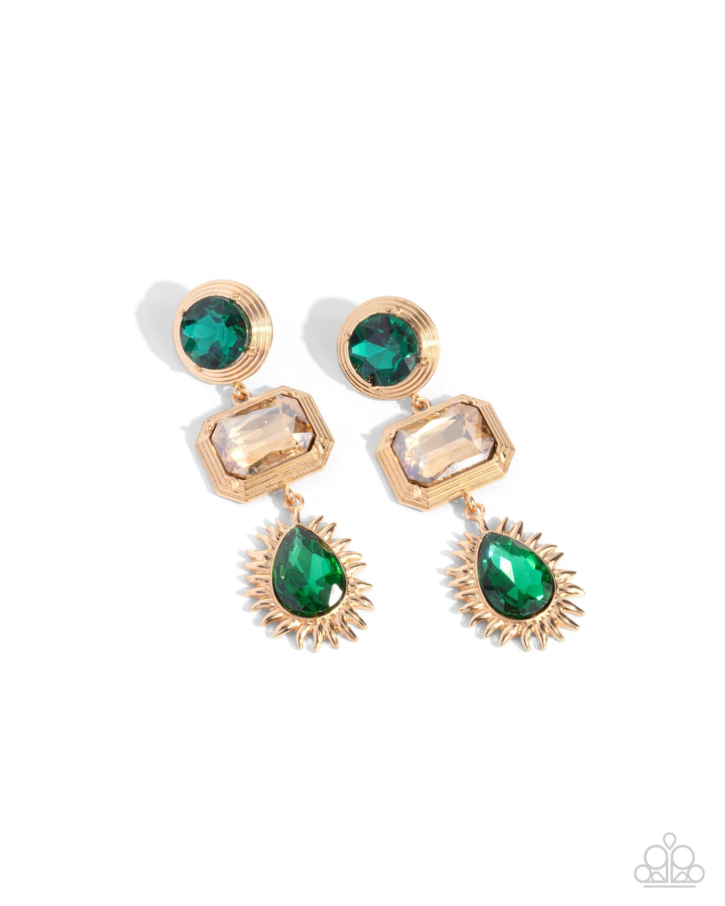 Entertaining the Thought - Green Earrings | Paparazzi Accessories