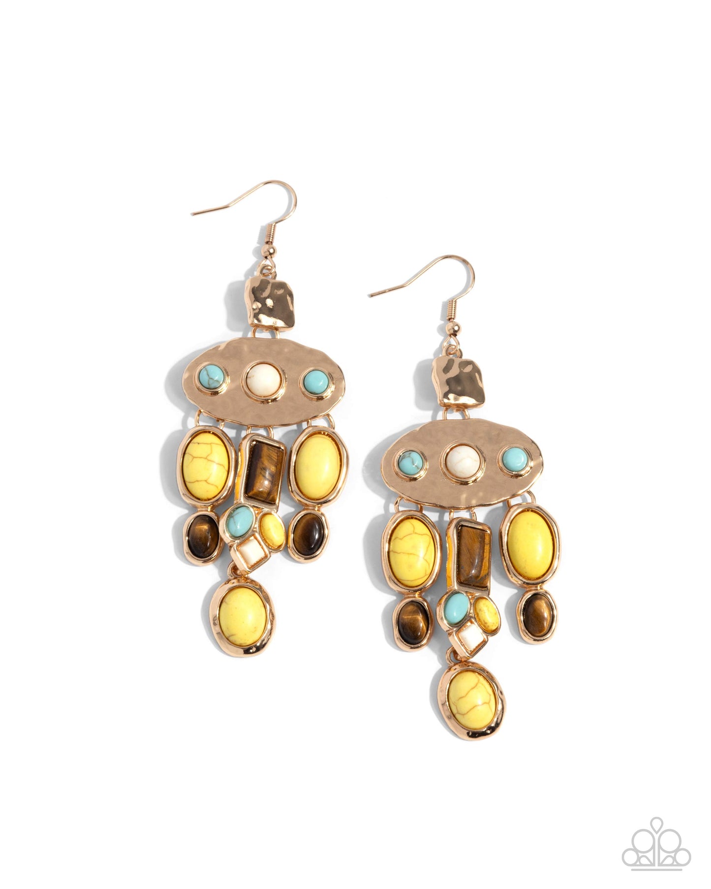 Inspired Interval - Yellow Earrings | Paparazzi Accessories