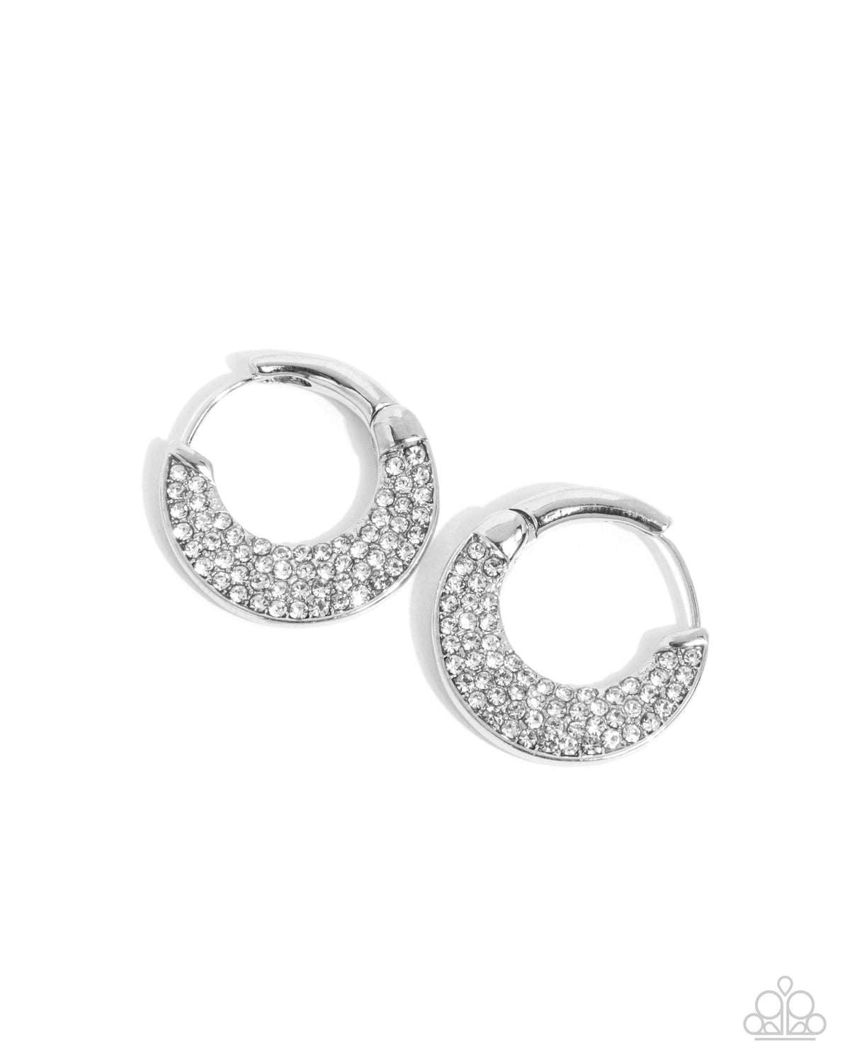 Winking Whimsy - White Earring Earrings | Paparazzi Accessories
