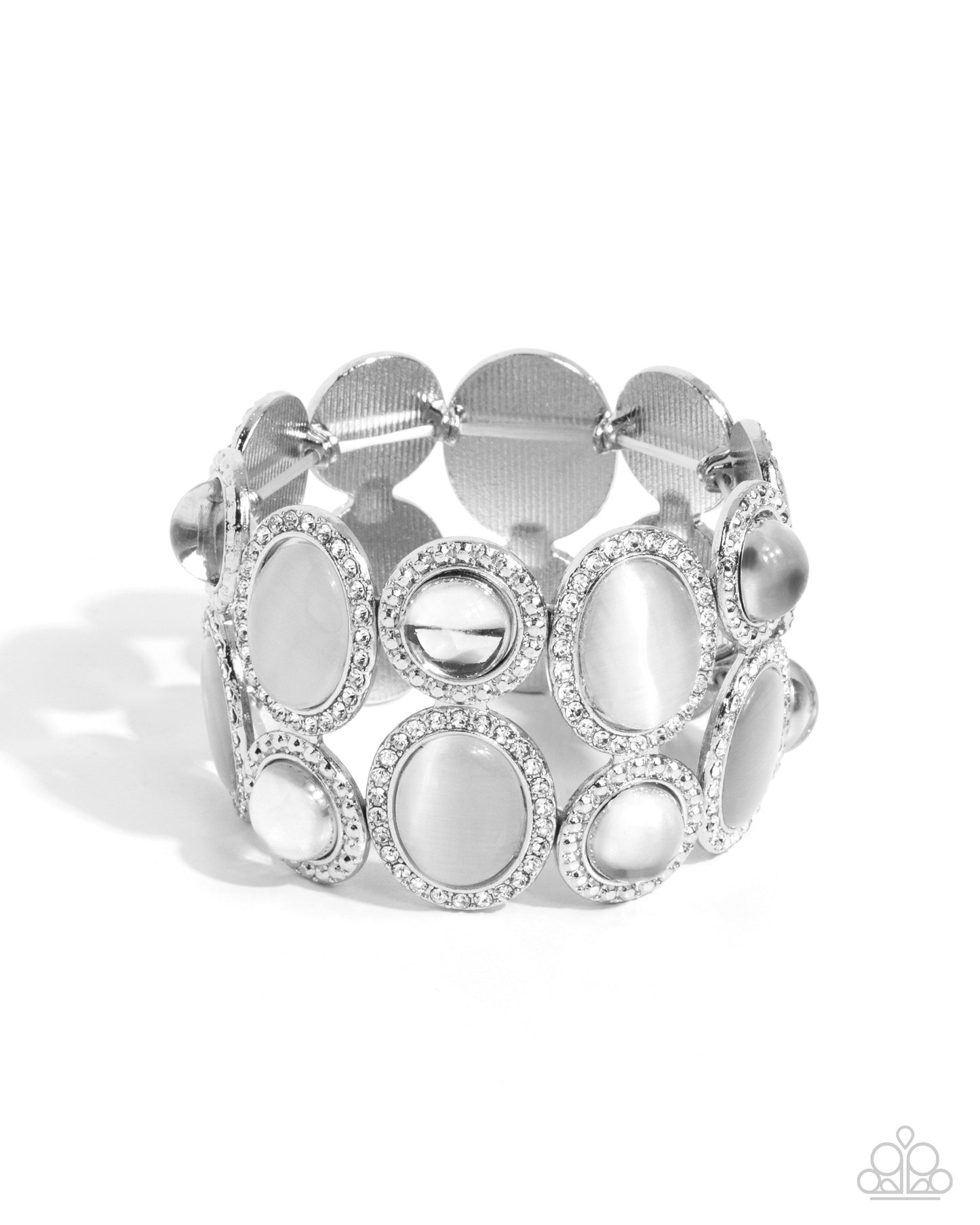 Affixed Appeal - White Bracelet | Paparazzi Accessories