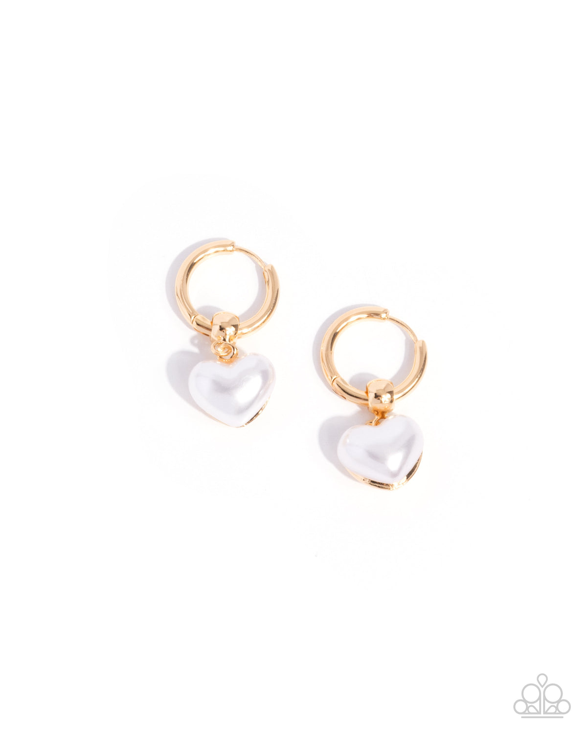 Carriage Chic - Gold Drop Earrings - White | Paparazzi Accessories