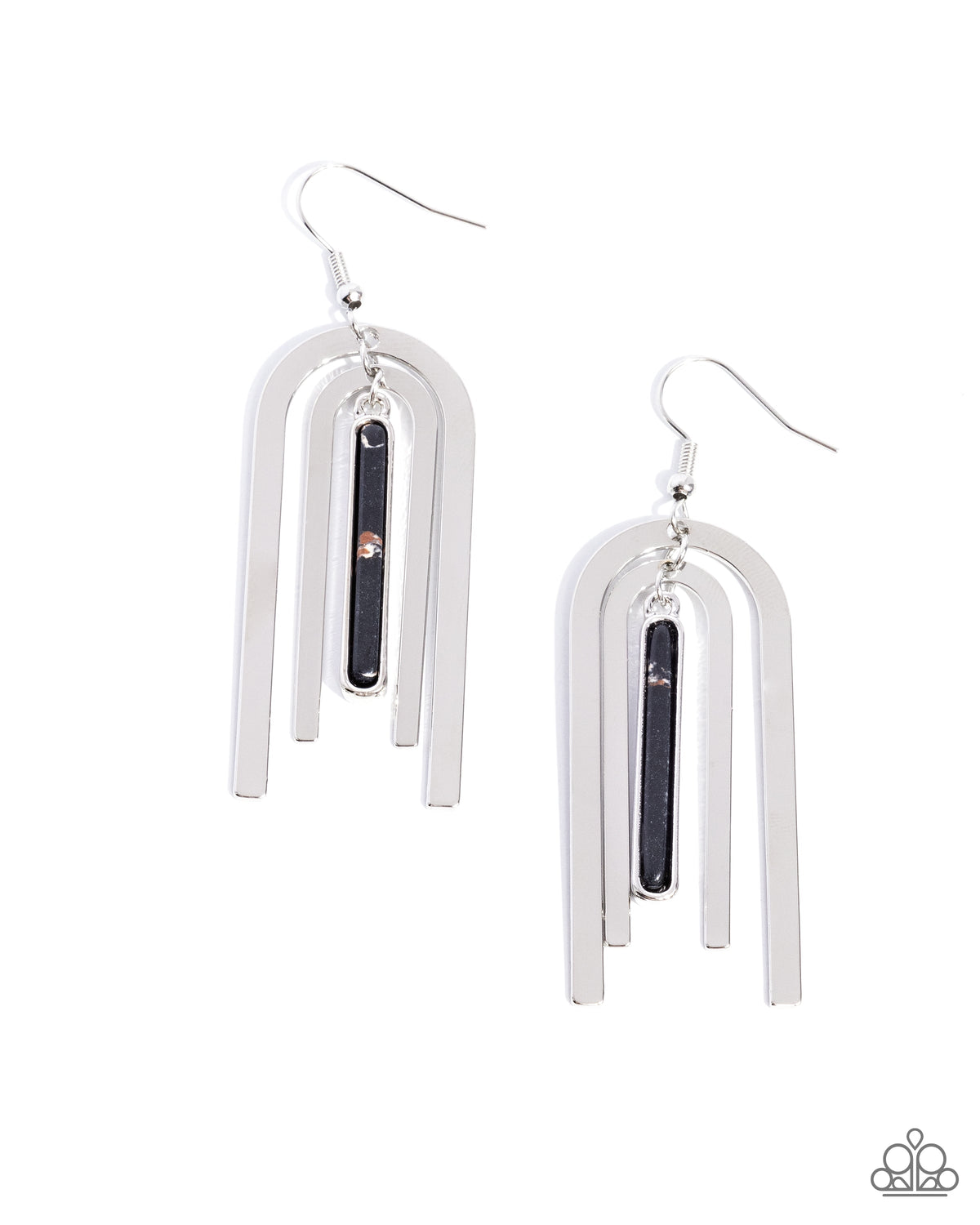Coarse Conversation - Black Earrings | Paparazzi Accessories