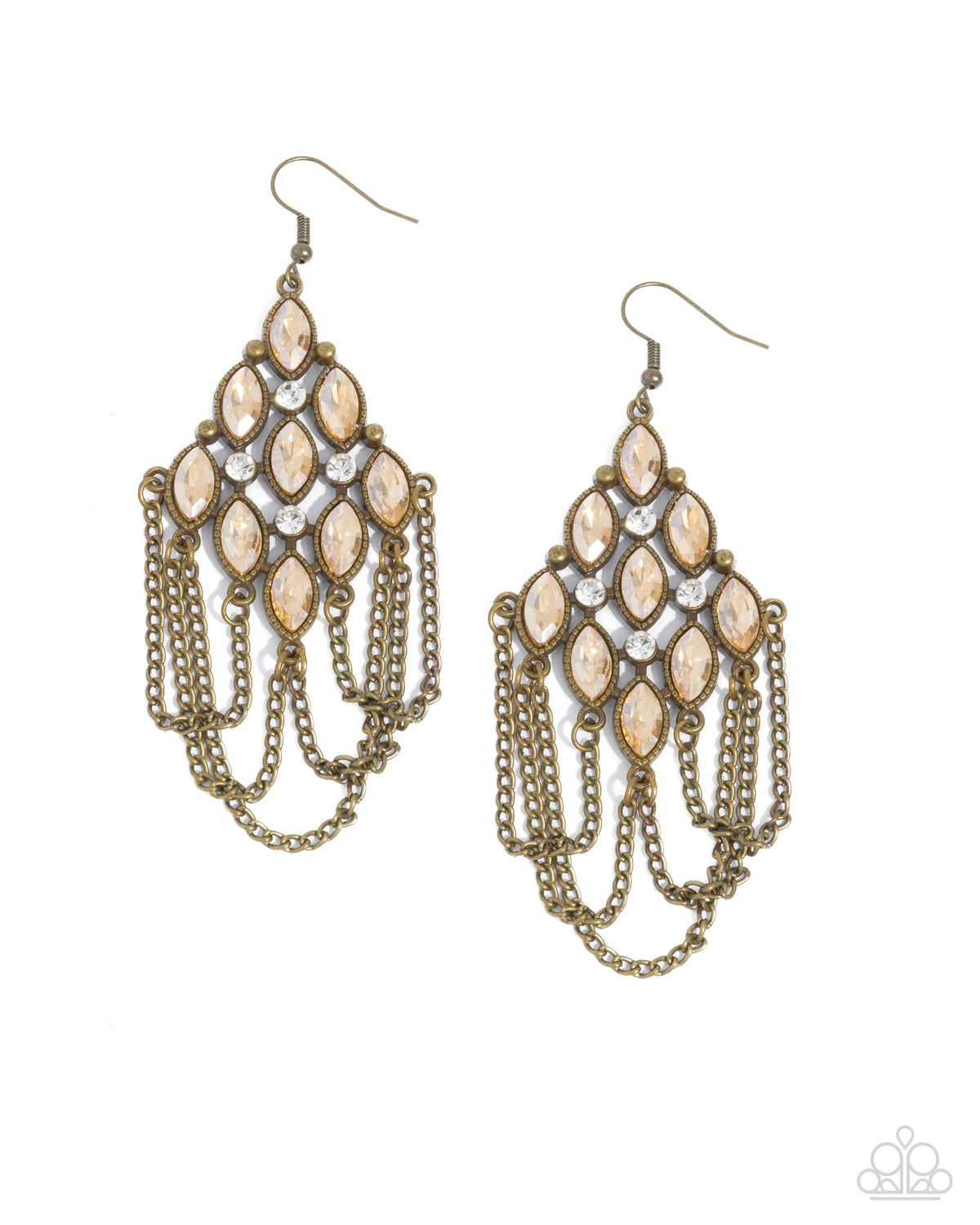 Trenchant Transformation - Brass Earrings | Paparazzi Accessories