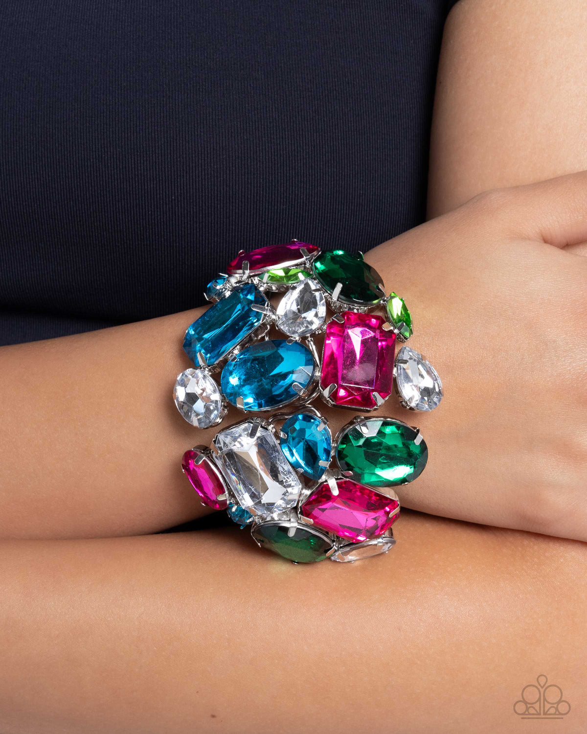 Chic Coronation - Multi Bracelet - White | Paparazzi Accessories
