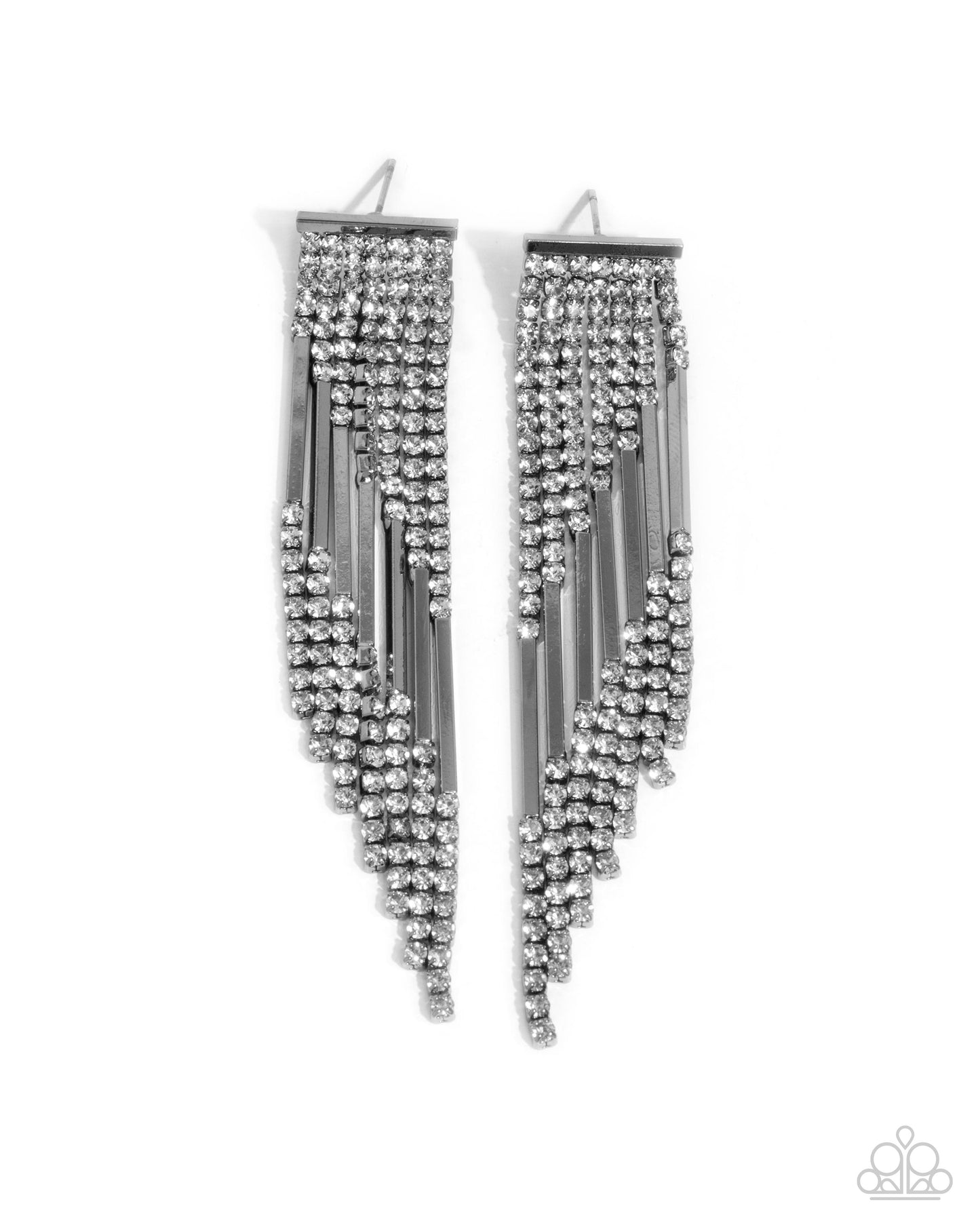 Careless Cascade - Black Earrings | Paparazzi Accessories