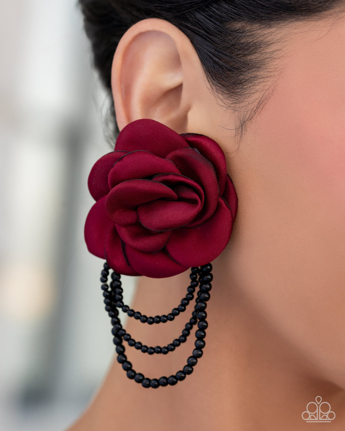 Dramatic Dame - Red Earrings | Paparazzi Accessories