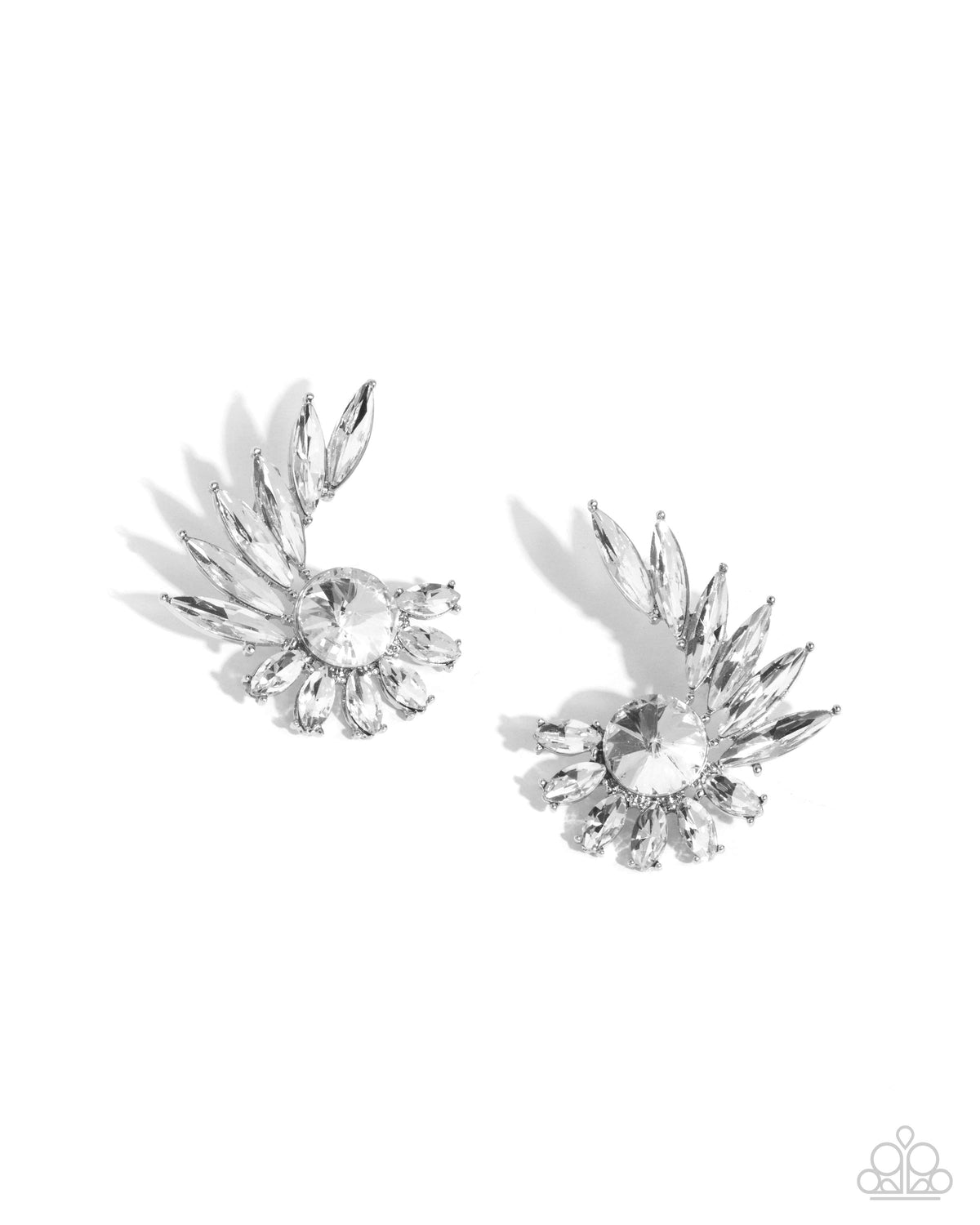 Greek Glam - White Earrings | Paparazzi Accessories