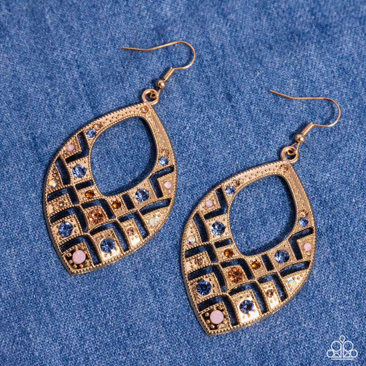Glittery Gaze - Multi Earring Earrings - Gold | Paparazzi Accessories