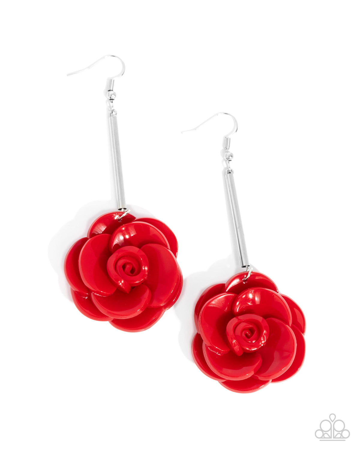 Saccharine Sprig - Red Flower Earrings | Paparazzi Accessories
