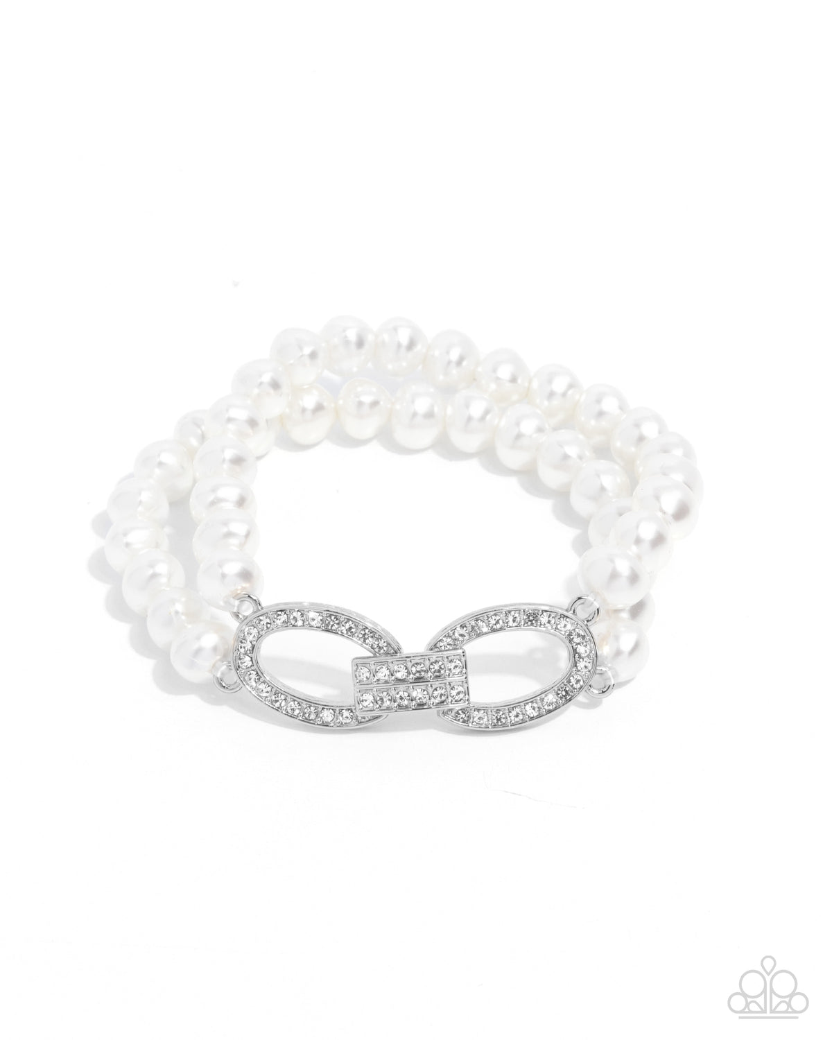 Fancy-Free Fanfare - White Bracelet | Paparazzi Accessories