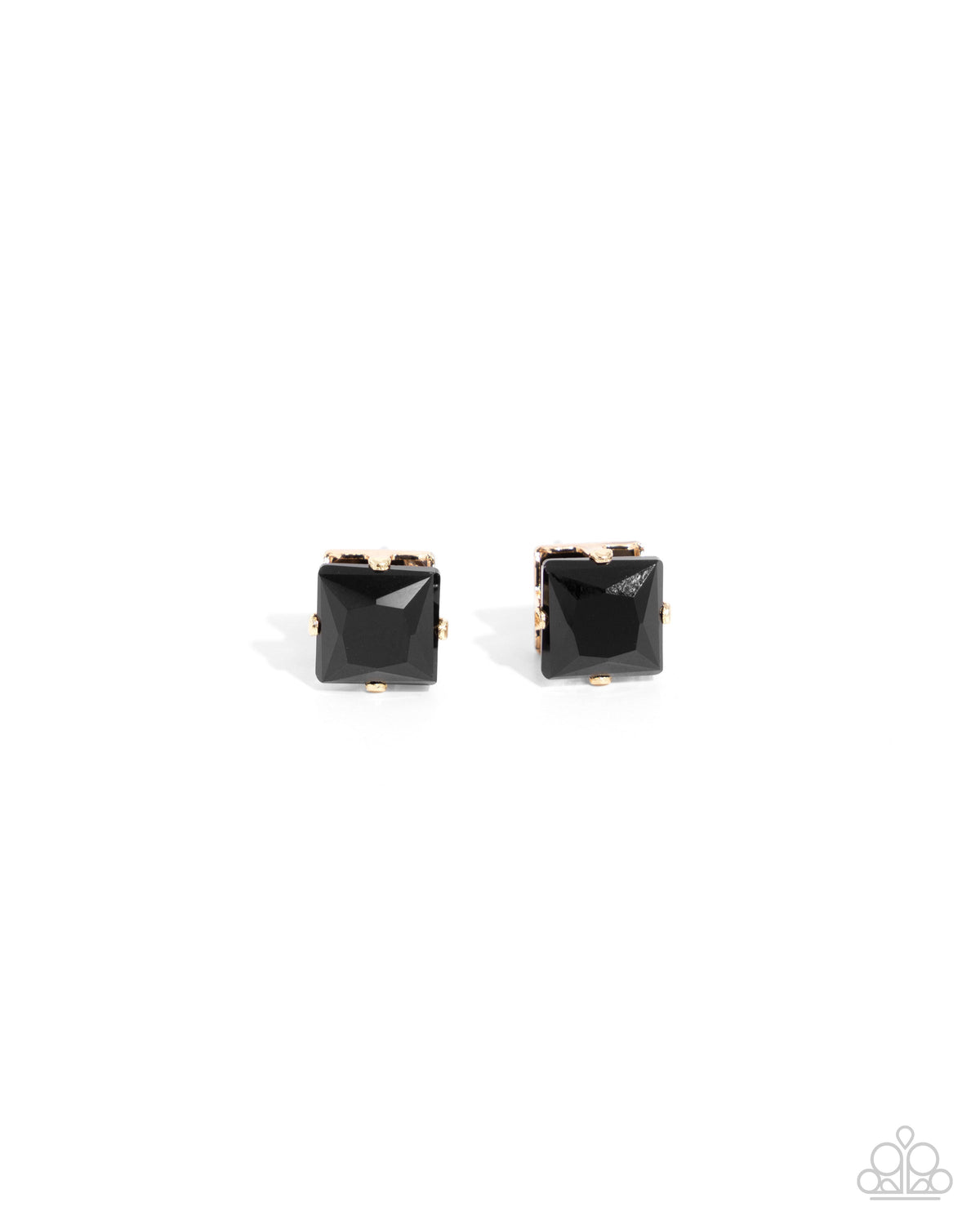 Squared Soprano - Black Earrings | Paparazzi Accessories
