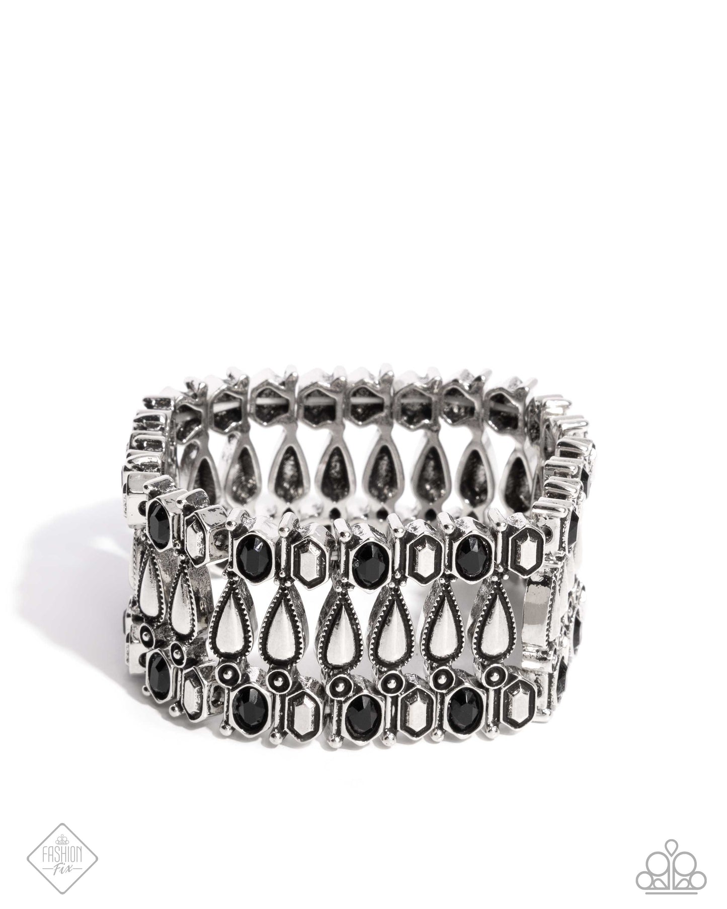 Festival Fencing - Black Bracelet | Paparazzi Accessories