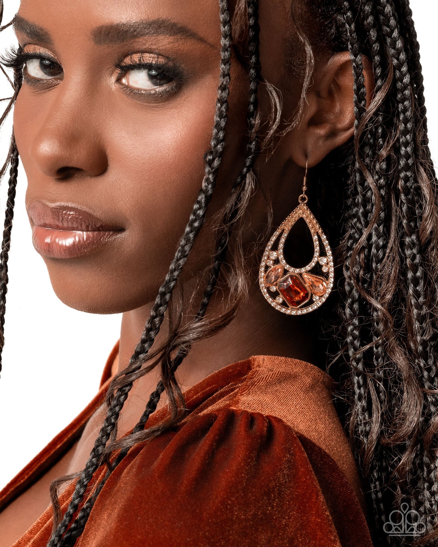Teardrop Trifecta - Brown Earrings | Paparazzi Accessories