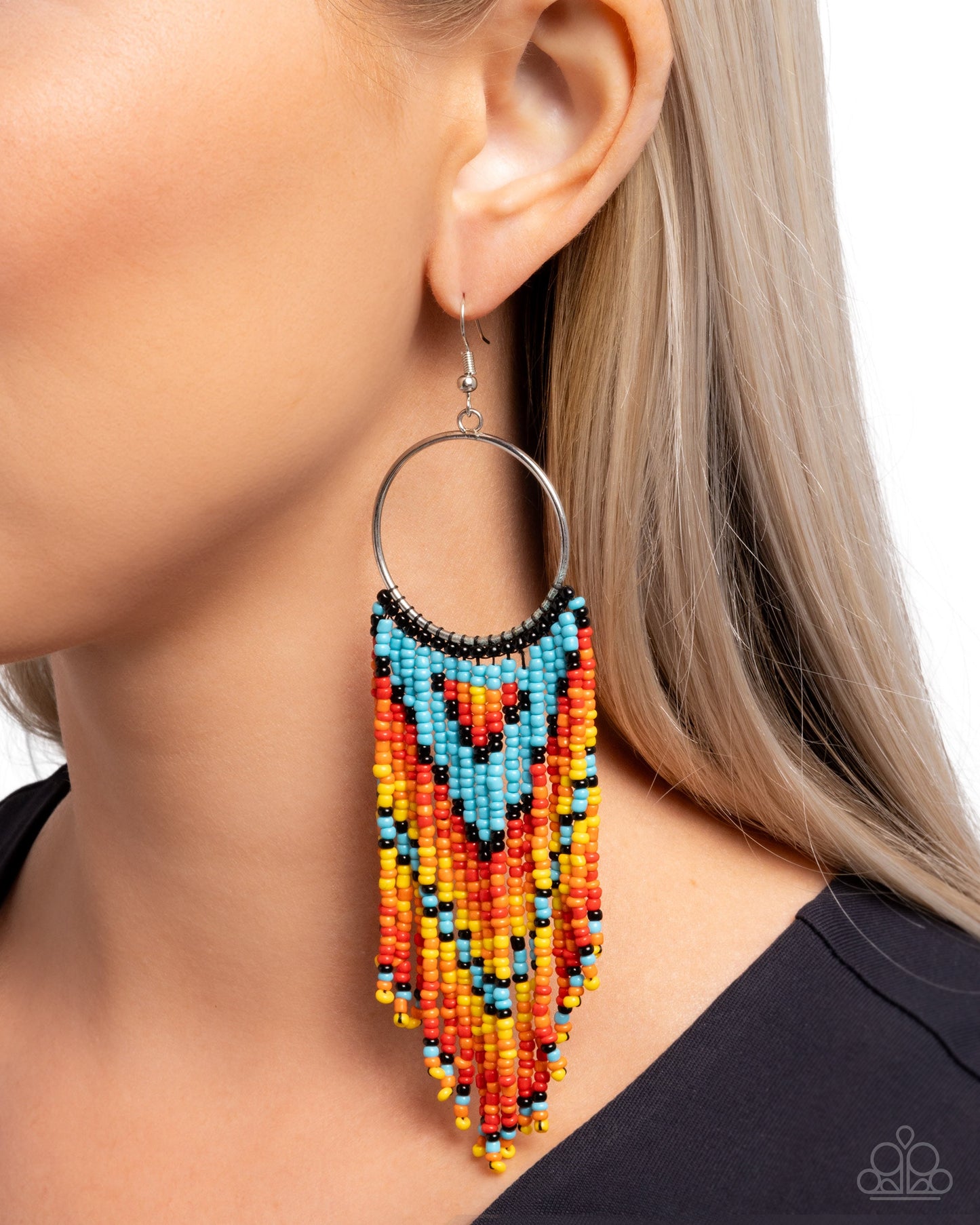 Waving the Banner - Multi Earrings | Paparazzi Accessories