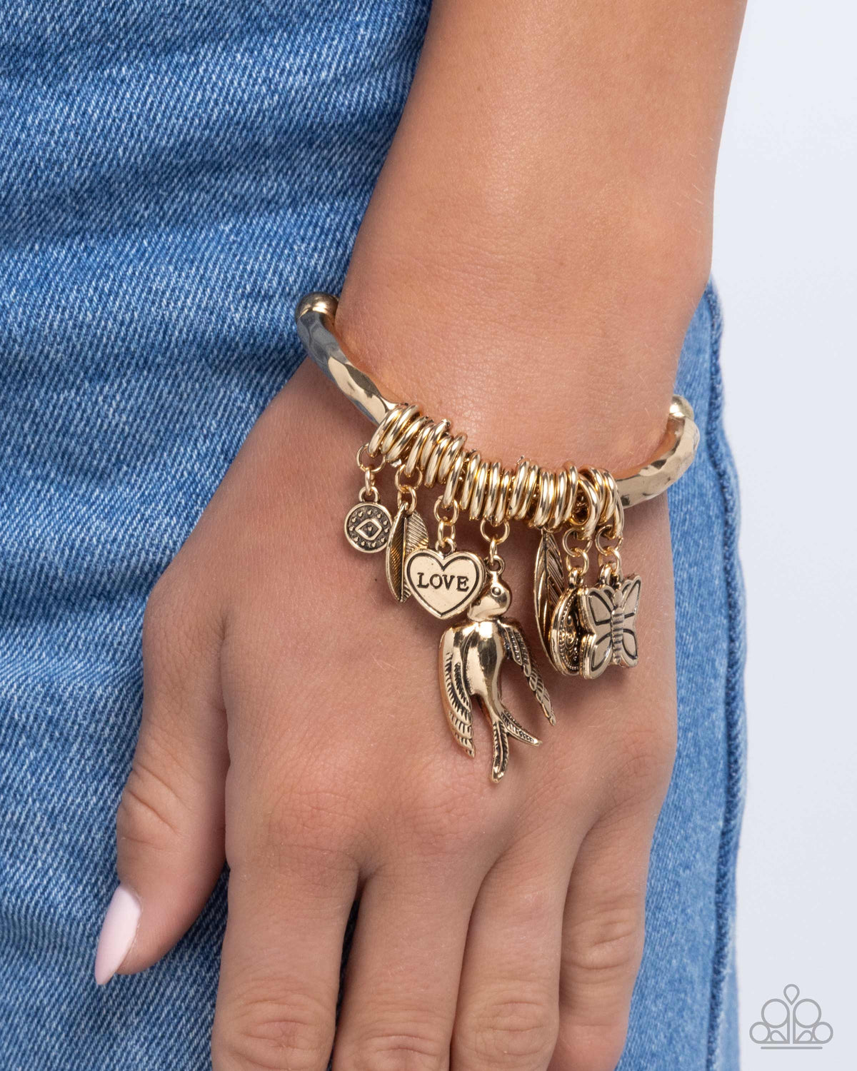 Wild and Scenic - Gold Charm Bracelet | Paparazzi Accessories