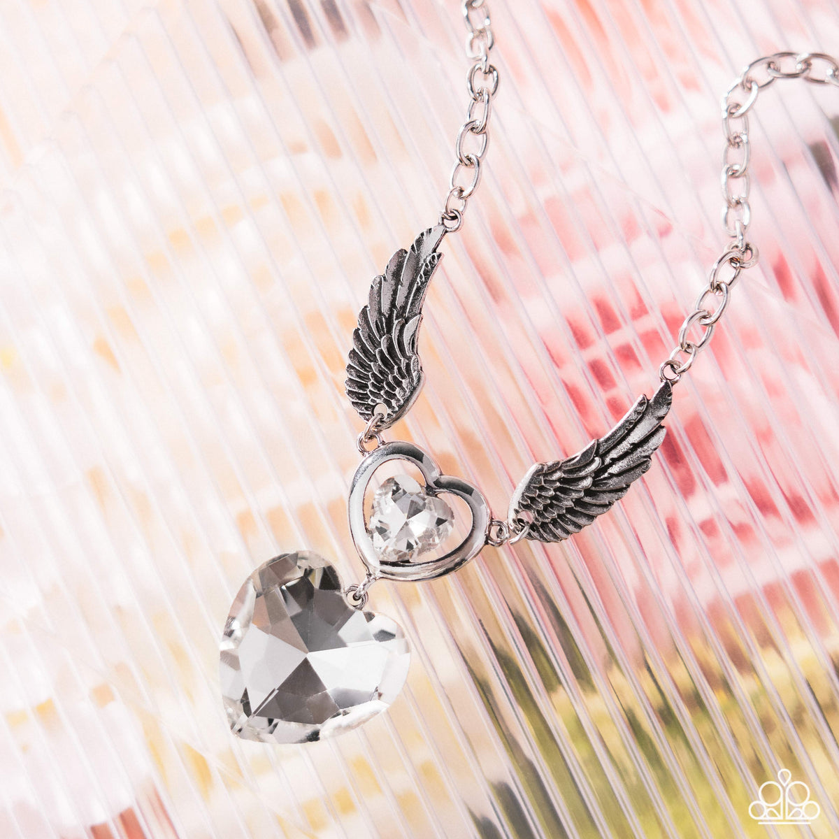 Customer Satisfaction - White Heart Necklace | Paparazzi Accessories