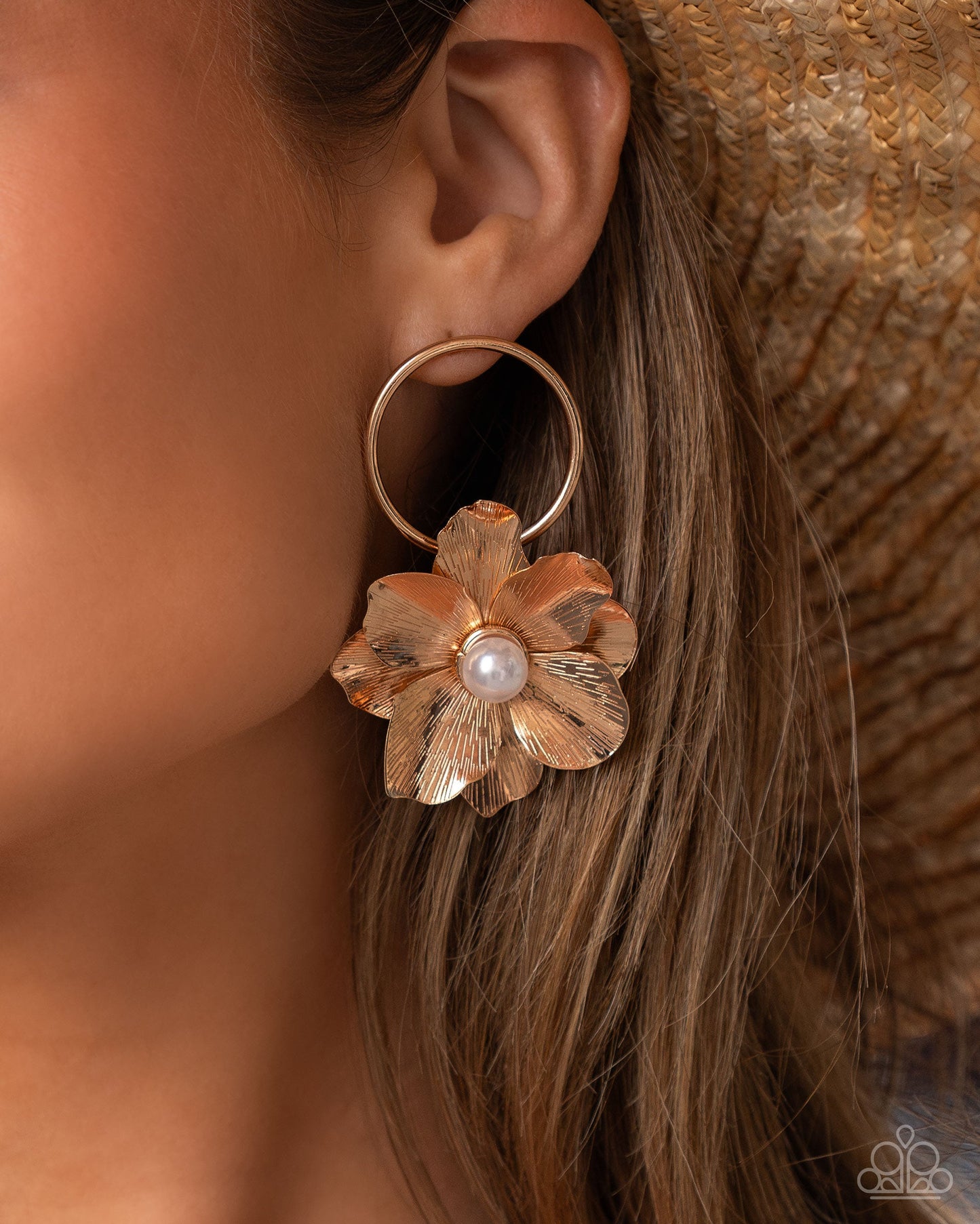 Backyard Bling - Gold Earrings | Paparazzi Accessories