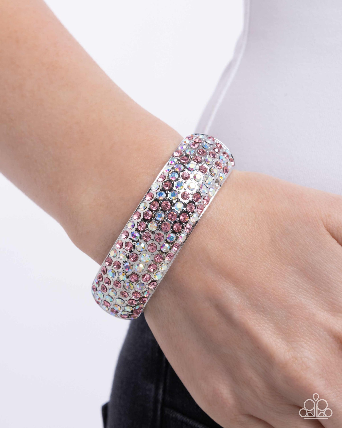 Triumphant Twinkle - Pink Bracelet - Silver | Paparazzi Accessories