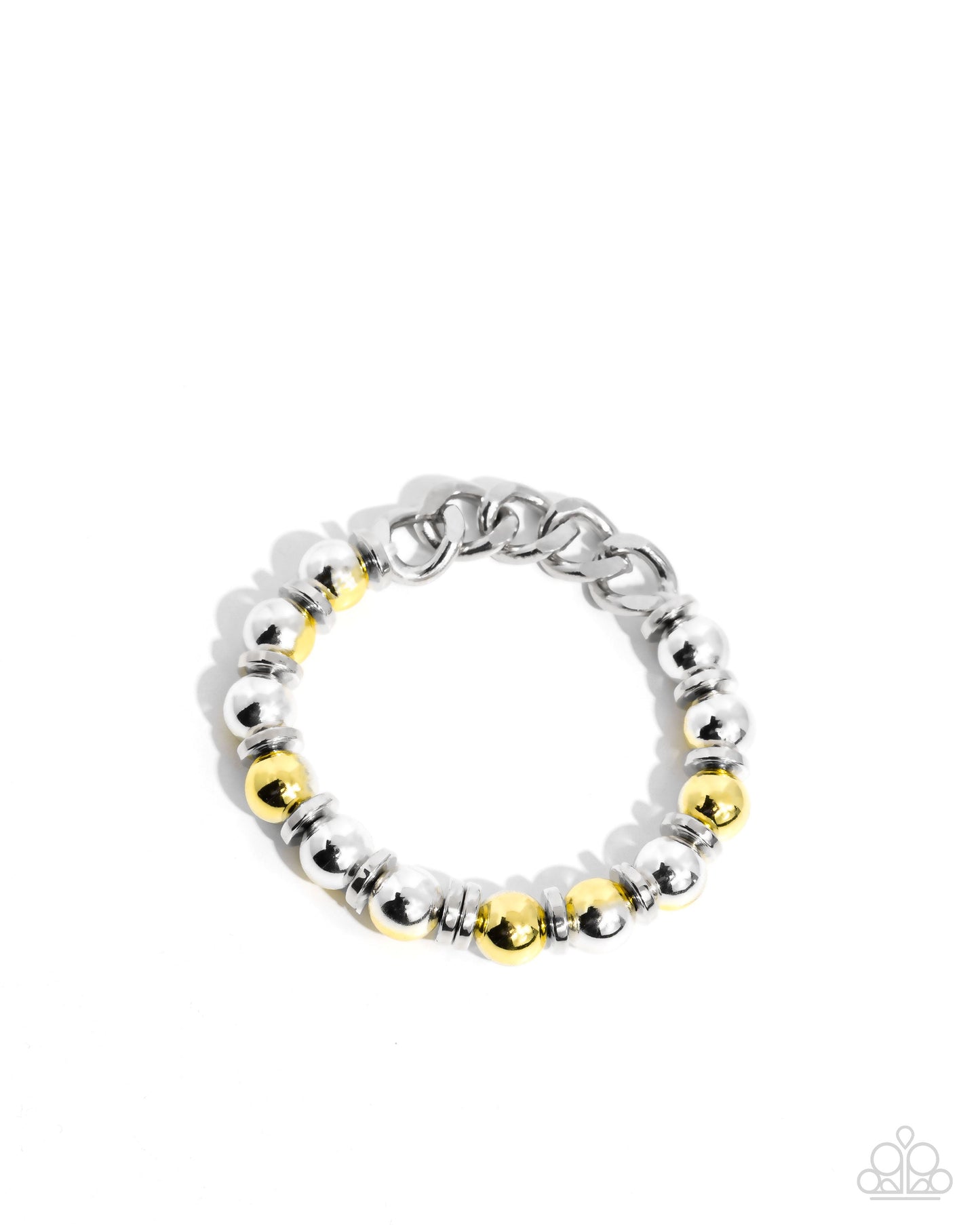 Mixed Company - Yellow Bracelet - Silver | Paparazzi Accessories