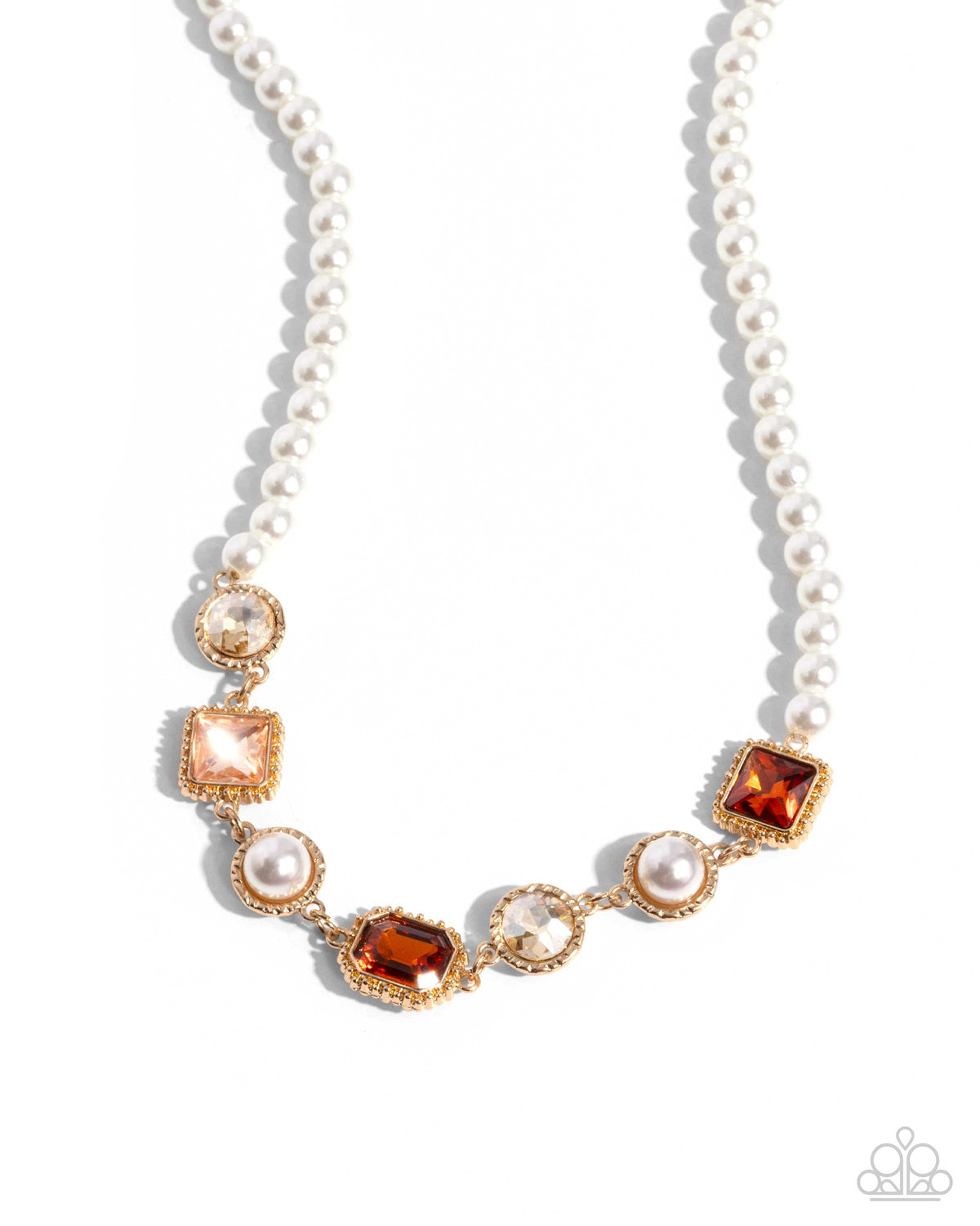 Complete Look - Dumbfounding Decadence Necklace and Dumfounding Dazzle Brown Bracelet - 2-piece Set - Paparazzi Jewelry Set | Paparazzi Accessories