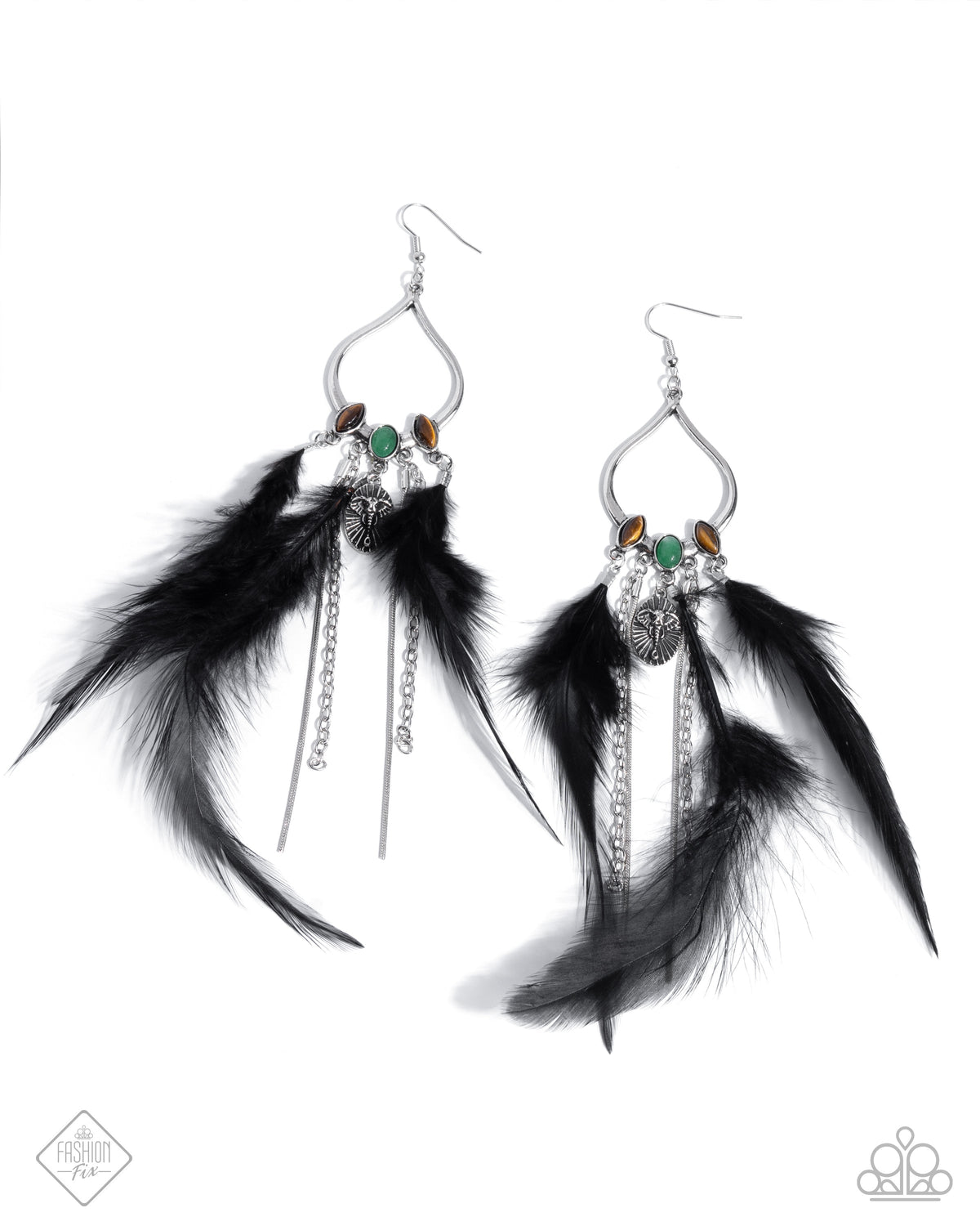 Living on the Wild Side - Multi Earrings - Black | Paparazzi Accessories