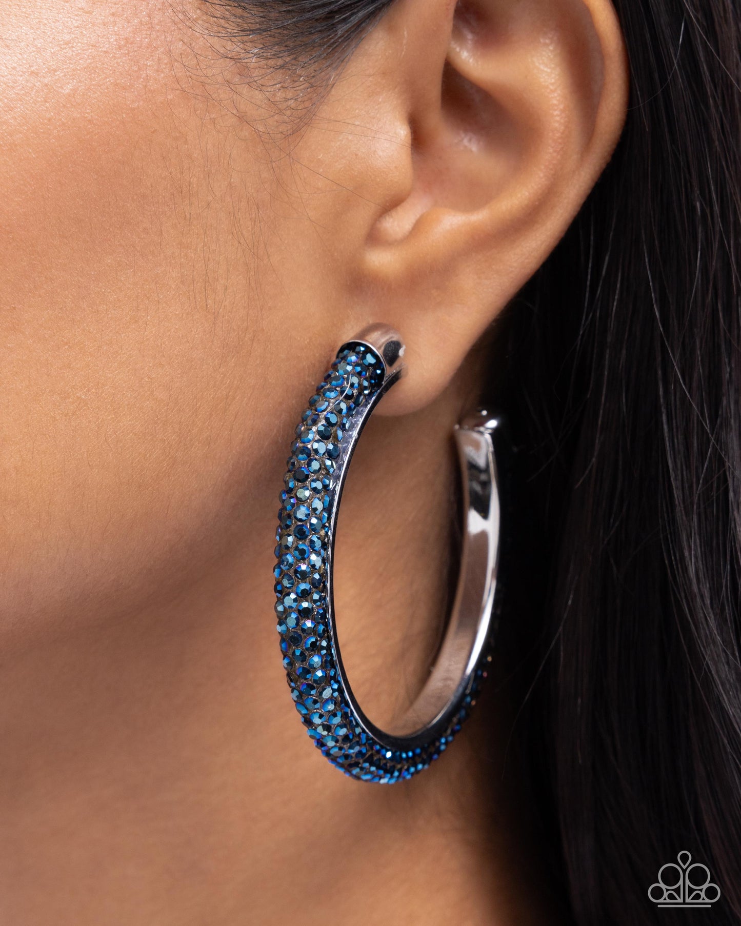Chiseled Crescendo - Blue Earring Earrings | Paparazzi Accessories