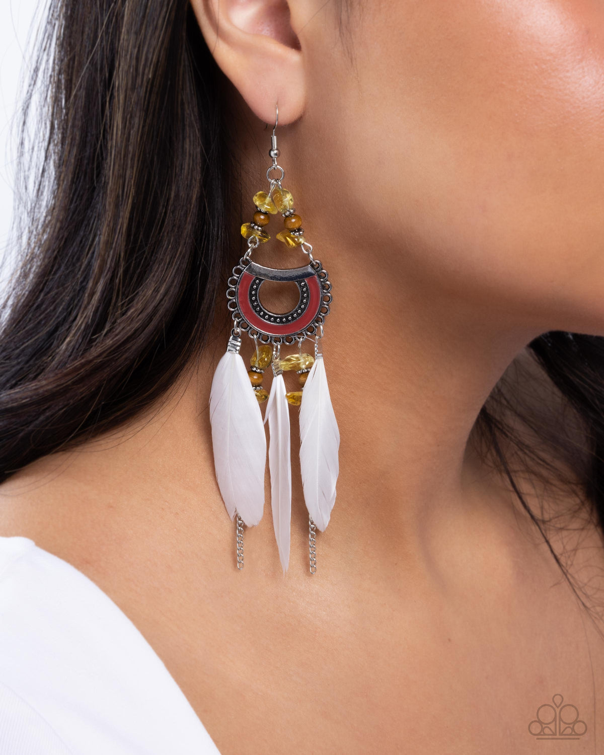 Serene Stage - Yellow Earrings | Paparazzi Accessories