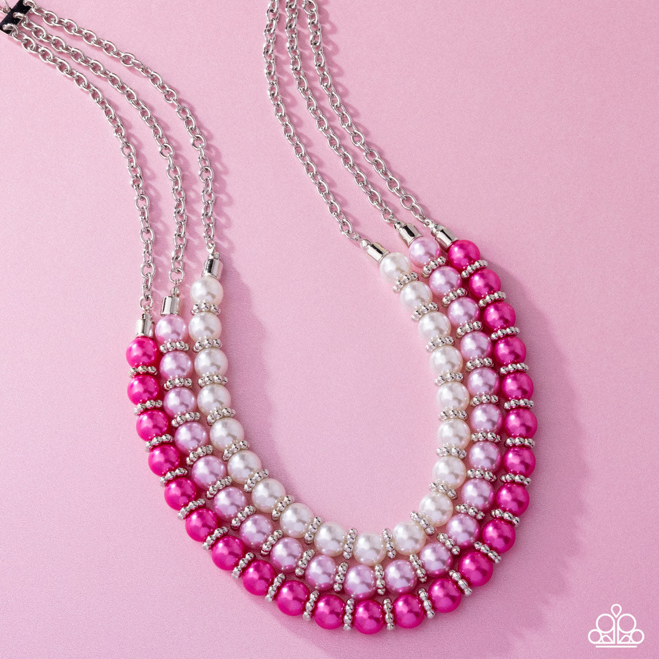 Promising Promenade - Pink Necklace - Silver | Paparazzi Accessories