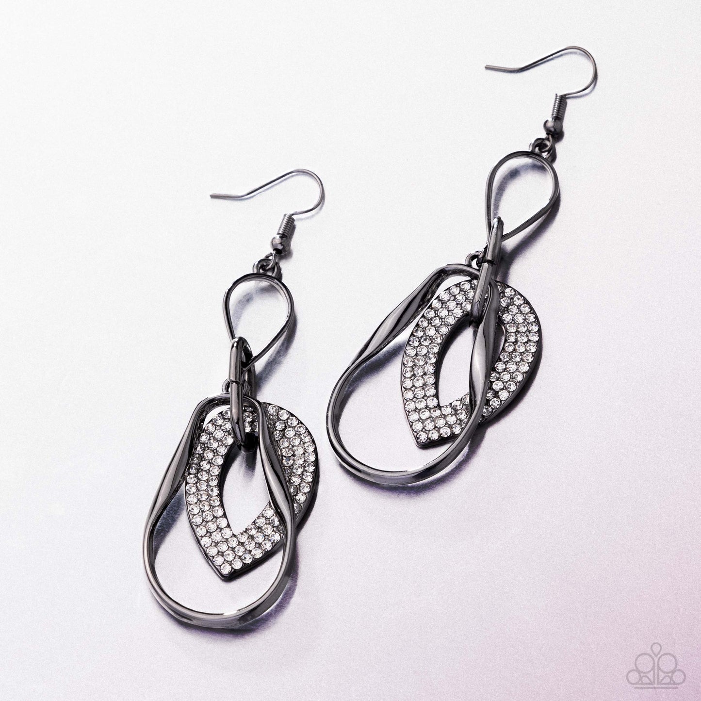 Teardrop Triumph - Black Earrings | Paparazzi Accessories