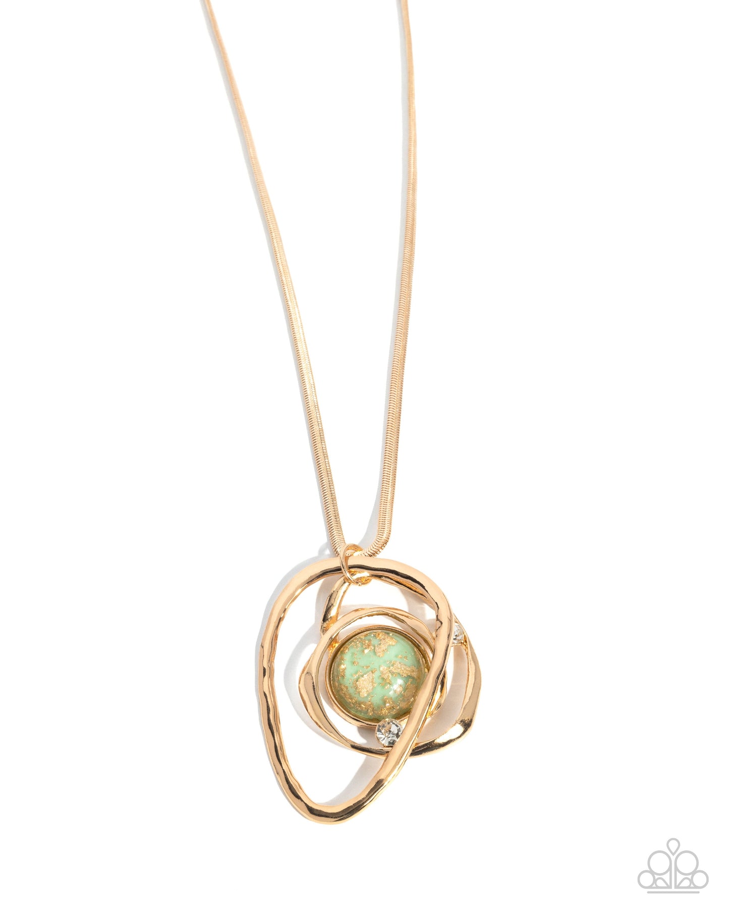 Abstract Advance - Green Necklace - Gold | Paparazzi Accessories