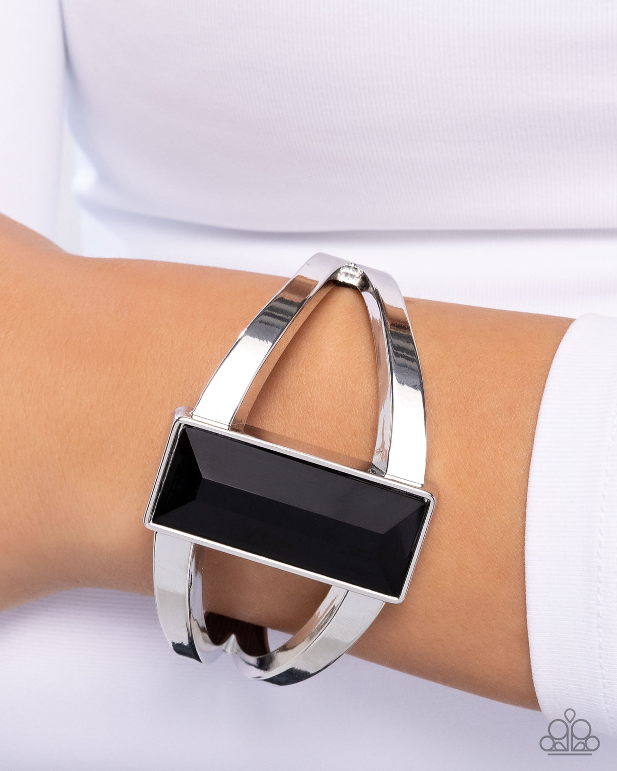 Pick-Me-Up Pizzazz - Black Hinge Bracelet | Paparazzi Accessories