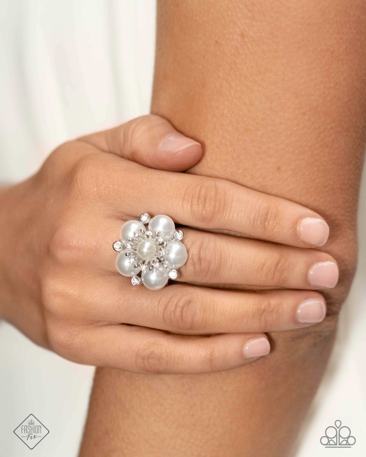 Friendly Flair - White Ring | Paparazzi Accessories